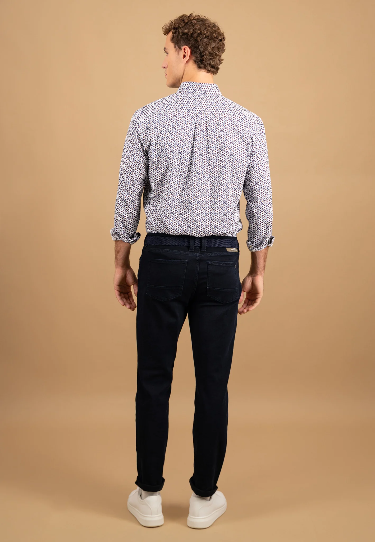 Hemd aus Baumwolle mit grafischem Allover-Print und Button-Down-Kragen - Image 3