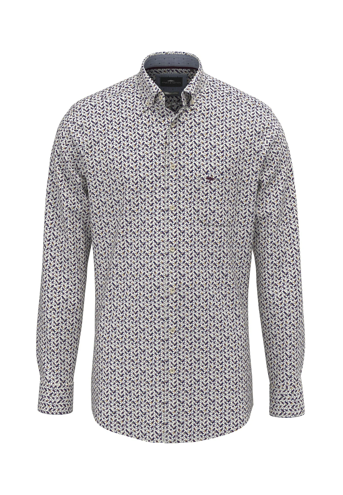 Hemd aus Baumwolle mit grafischem Allover-Print und Button-Down-Kragen - Image 5