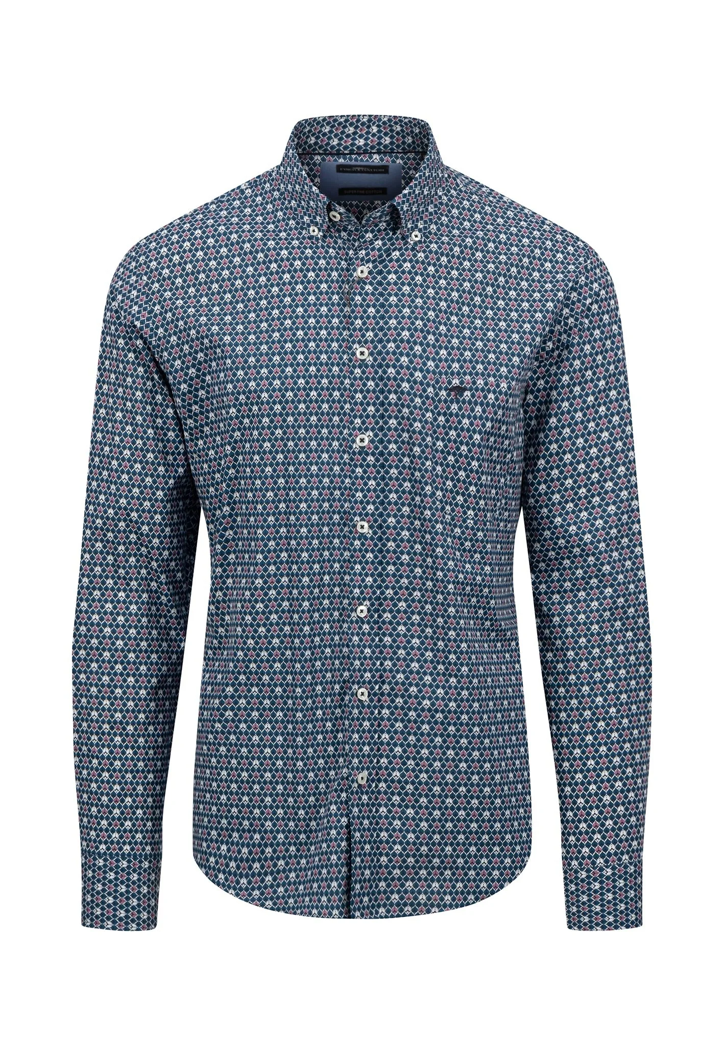 Hemd aus Baumwolle mit grafischem Allover-Print und Button-down-Kragen - Image 5
