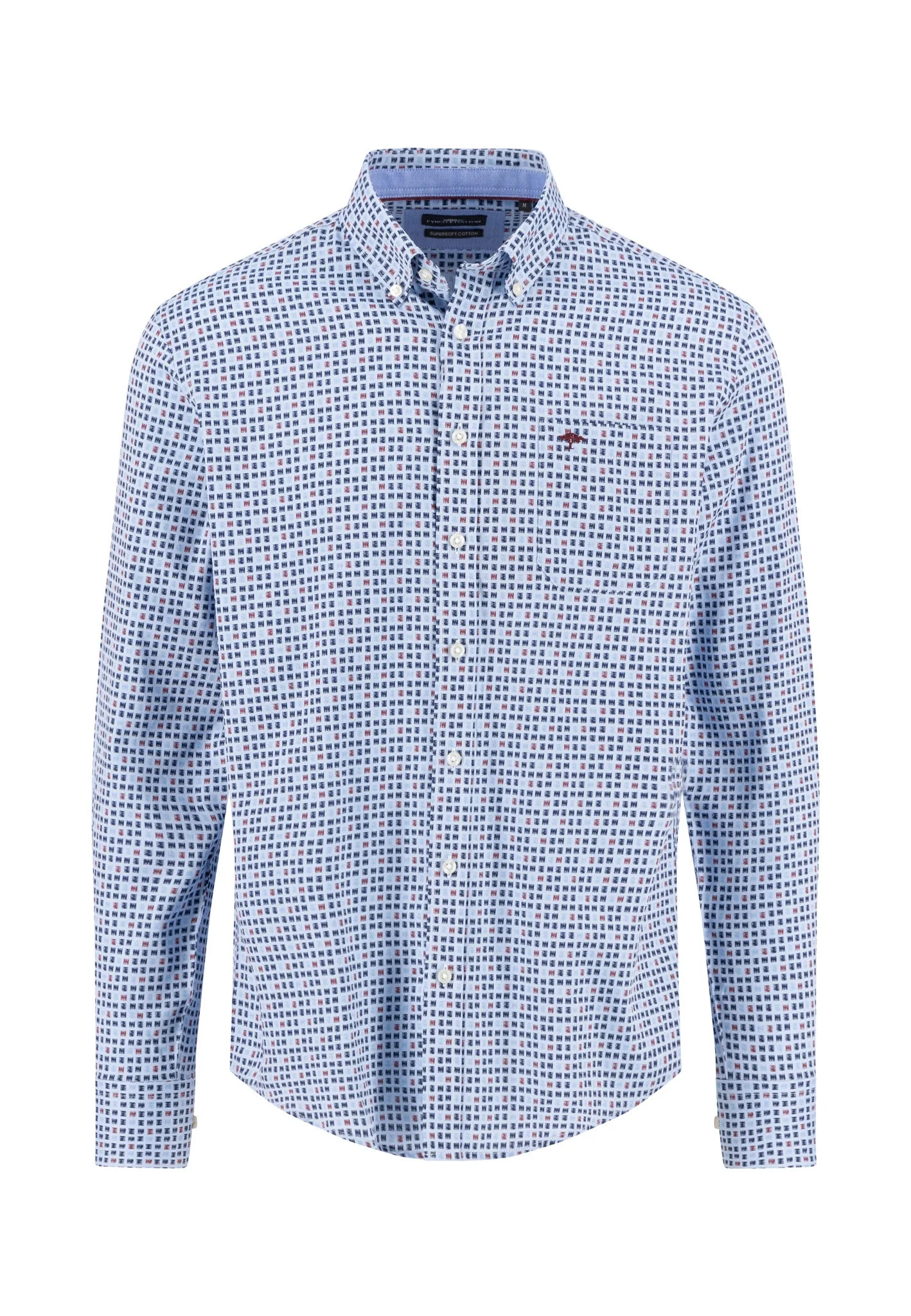 Hemd aus Baumwolle mit grafischem Muster und Button-Down-Kragen