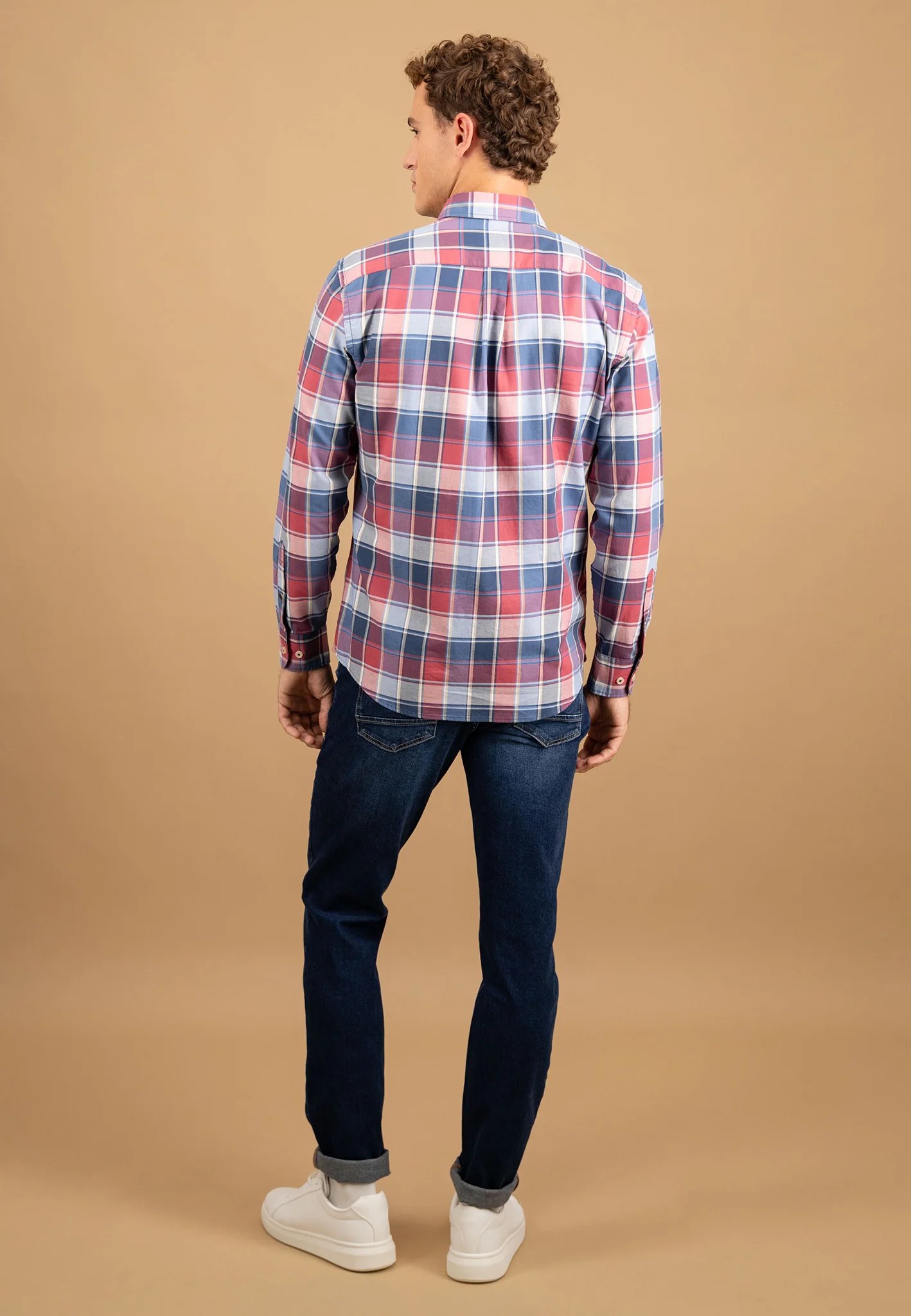 Oxfordhemd aus Baumwolle mit großflächigem Karomuster und Button-Down-Kragen - Image 3