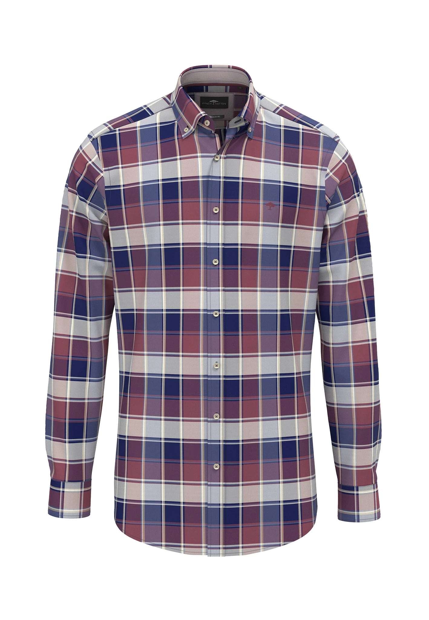 Oxfordhemd aus Baumwolle mit großflächigem Karomuster und Button-Down-Kragen - Image 5