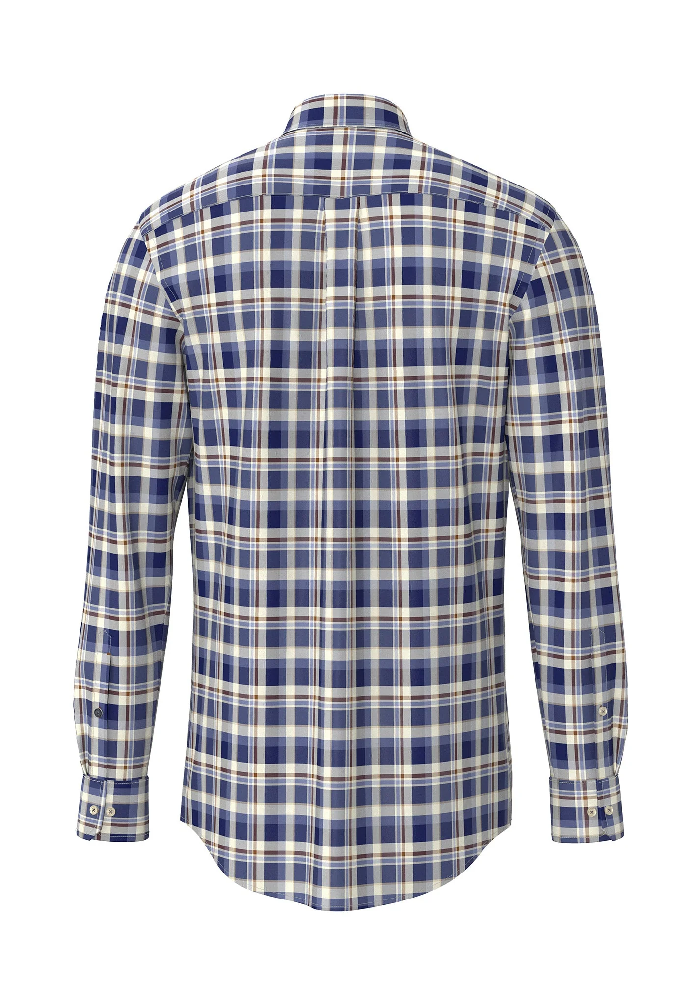 Oxfordhemd aus Baumwolle mit kariertem Muster und Button-Down-Kragen - Image 4
