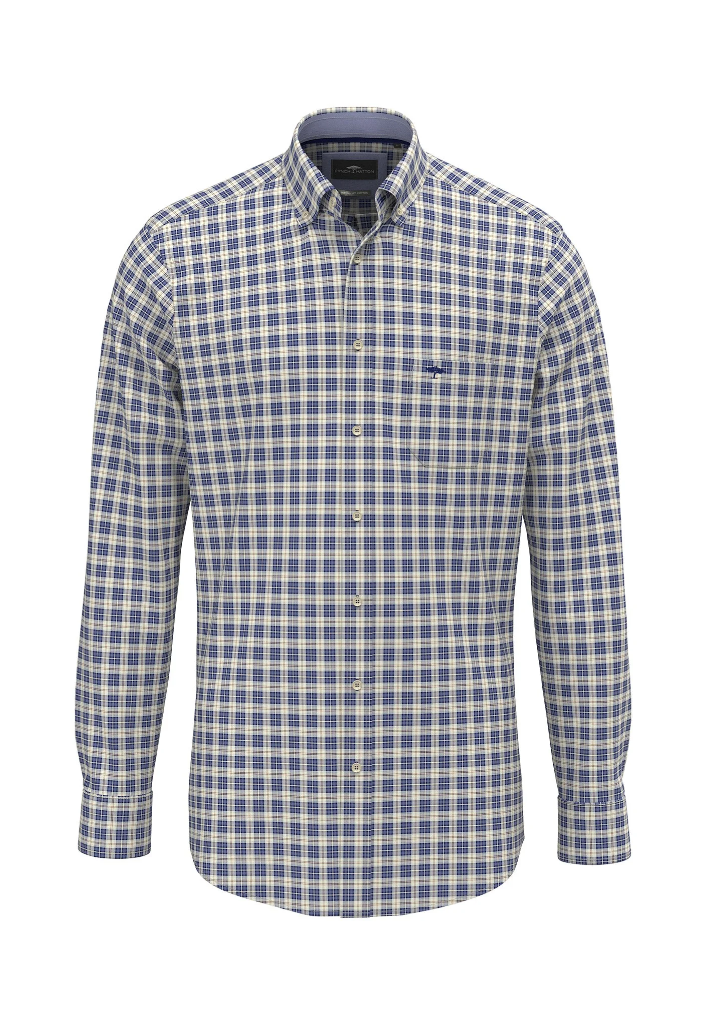 Hemd aus Baumwolle mit kariertem Muster und Button-Down-Kragen - Image 3