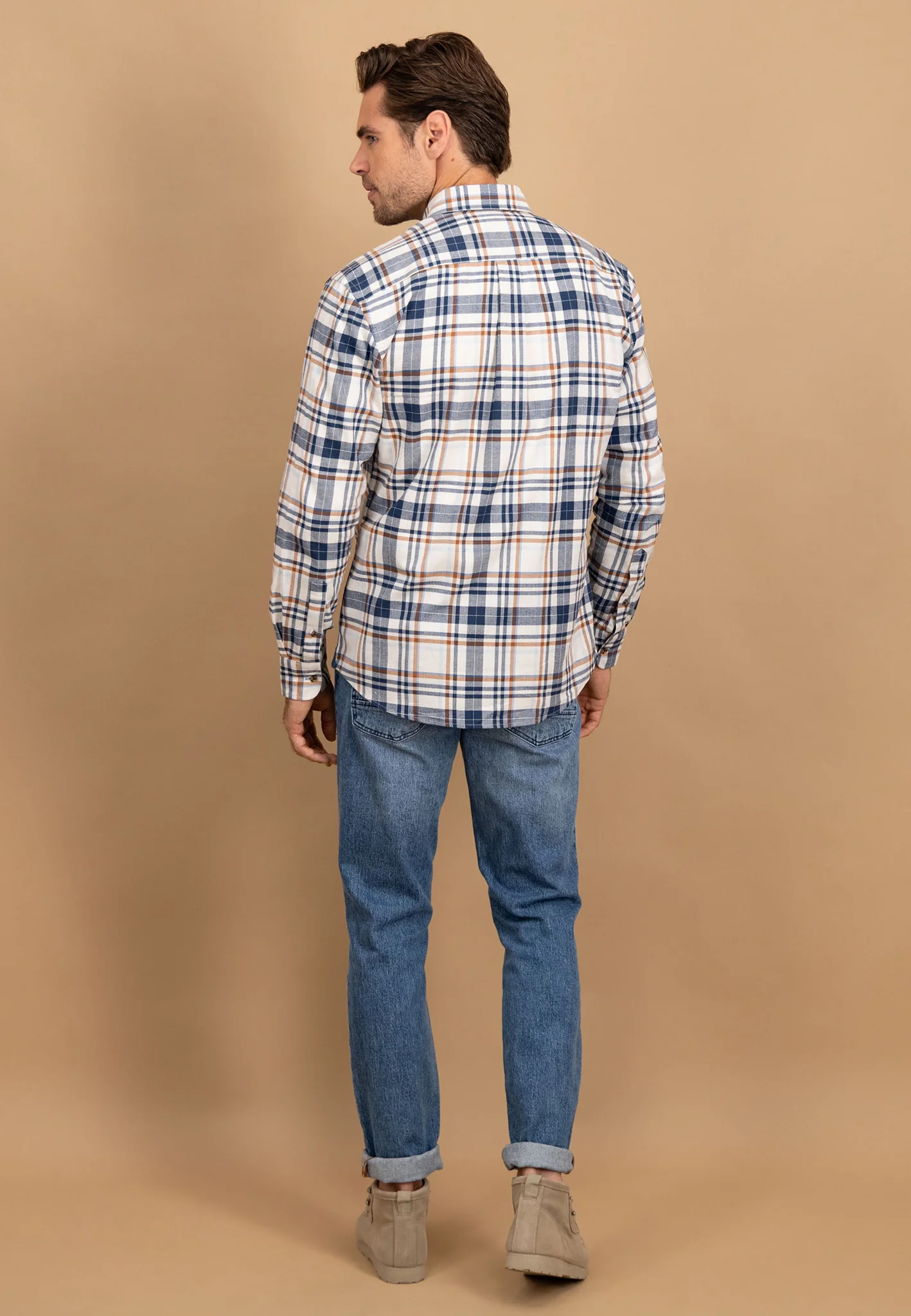 Hemd aus Baumwolle mit Karomuster und Button-Down-Kragen - Image 3