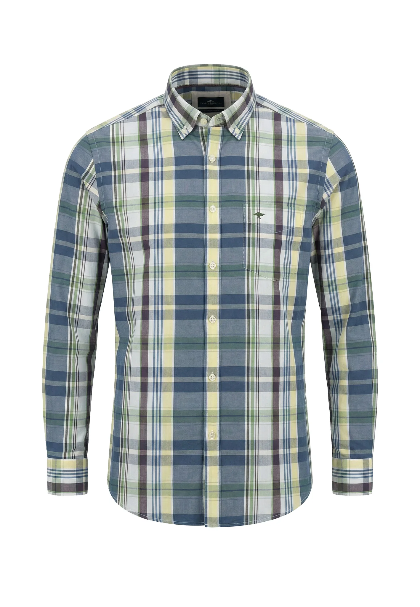 Hemd aus Baumwolle mit Karomuster und Button-Down-Kragen