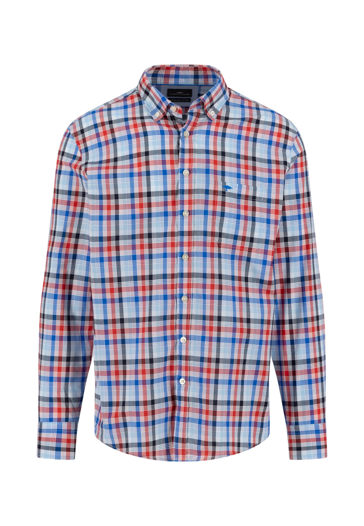 Hemd aus Baumwolle mit Karomuster und Button-Down Kragen - Image 5