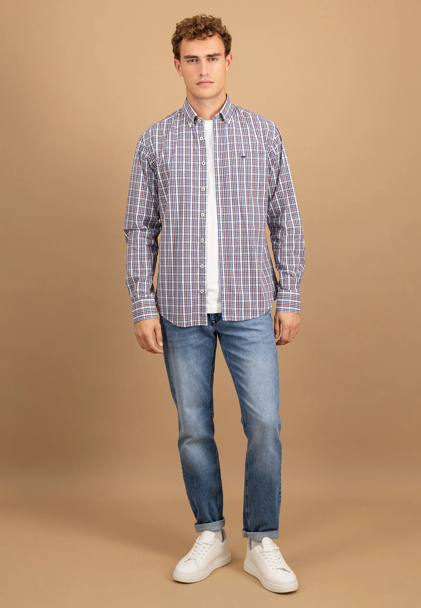 Hemd aus Baumwolle mit Karomuster und Button-Down-Kragen - Image 2