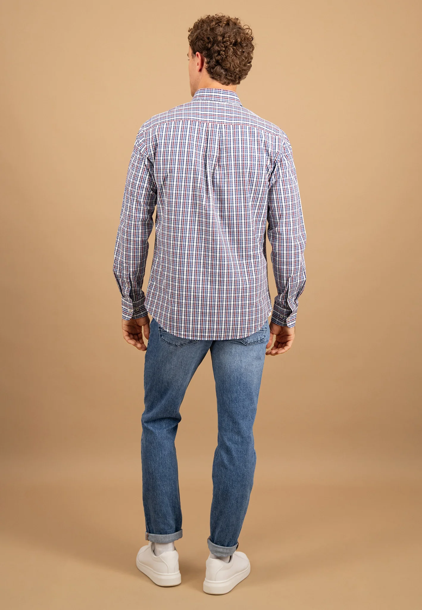 Hemd aus Baumwolle mit Karomuster und Button-Down-Kragen - Image 3