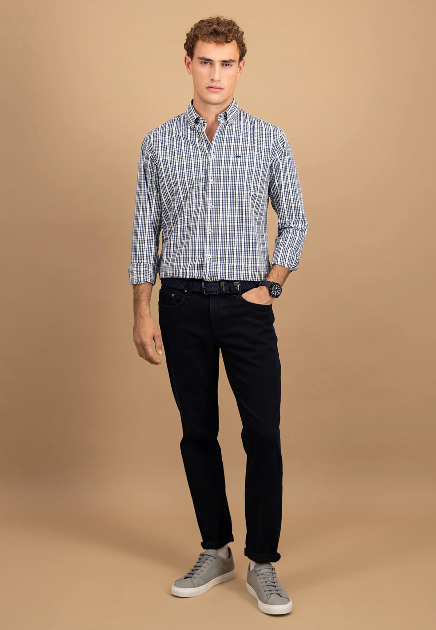 Hemd aus Baumwolle mit Karomuster und Button-Down-Kragen - Image 8