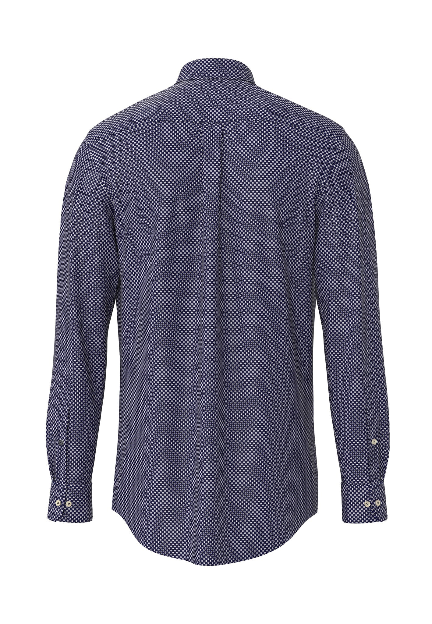 Hemd aus Baumwolle mit Minimalmuster und Button-Down-Kragen - Image 2
