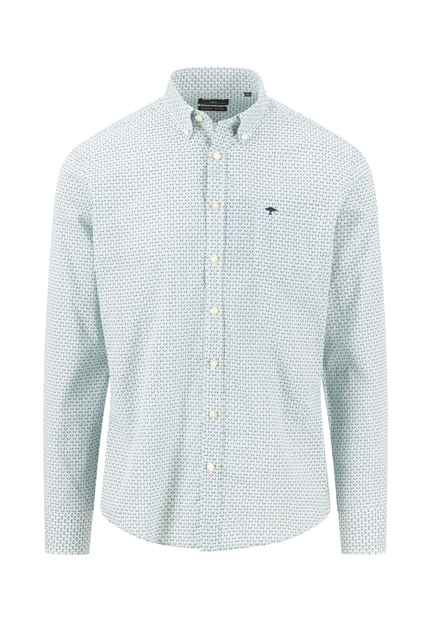 Hemd aus Baumwolle mit Musterung und Button-Down-Kragen - Image 11