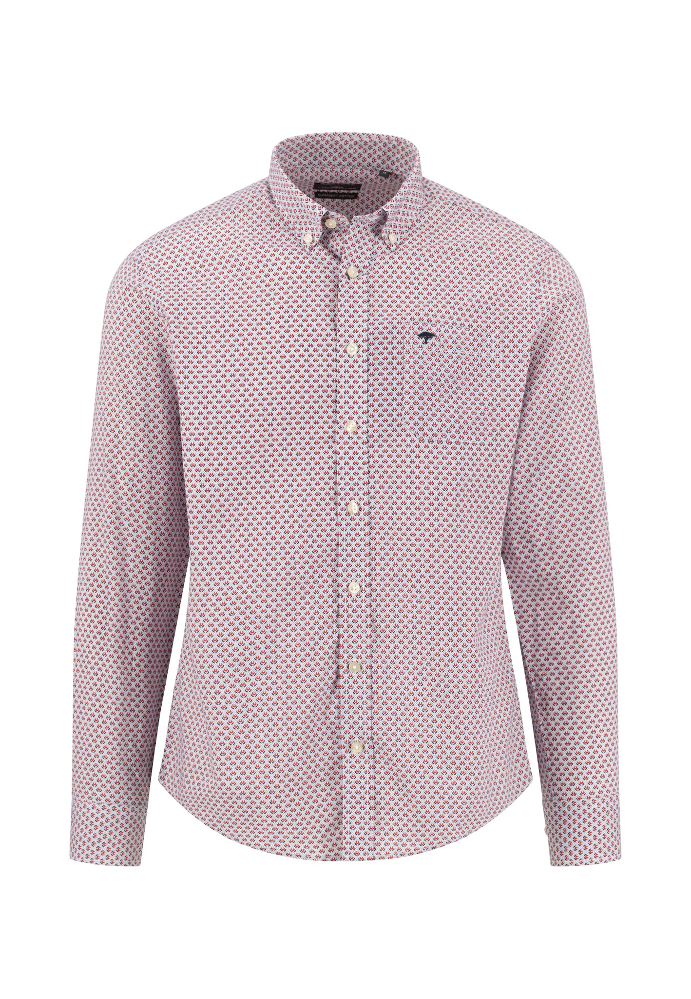 Hemd aus Baumwolle mit Musterung und Button-Down-Kragen - Image 17