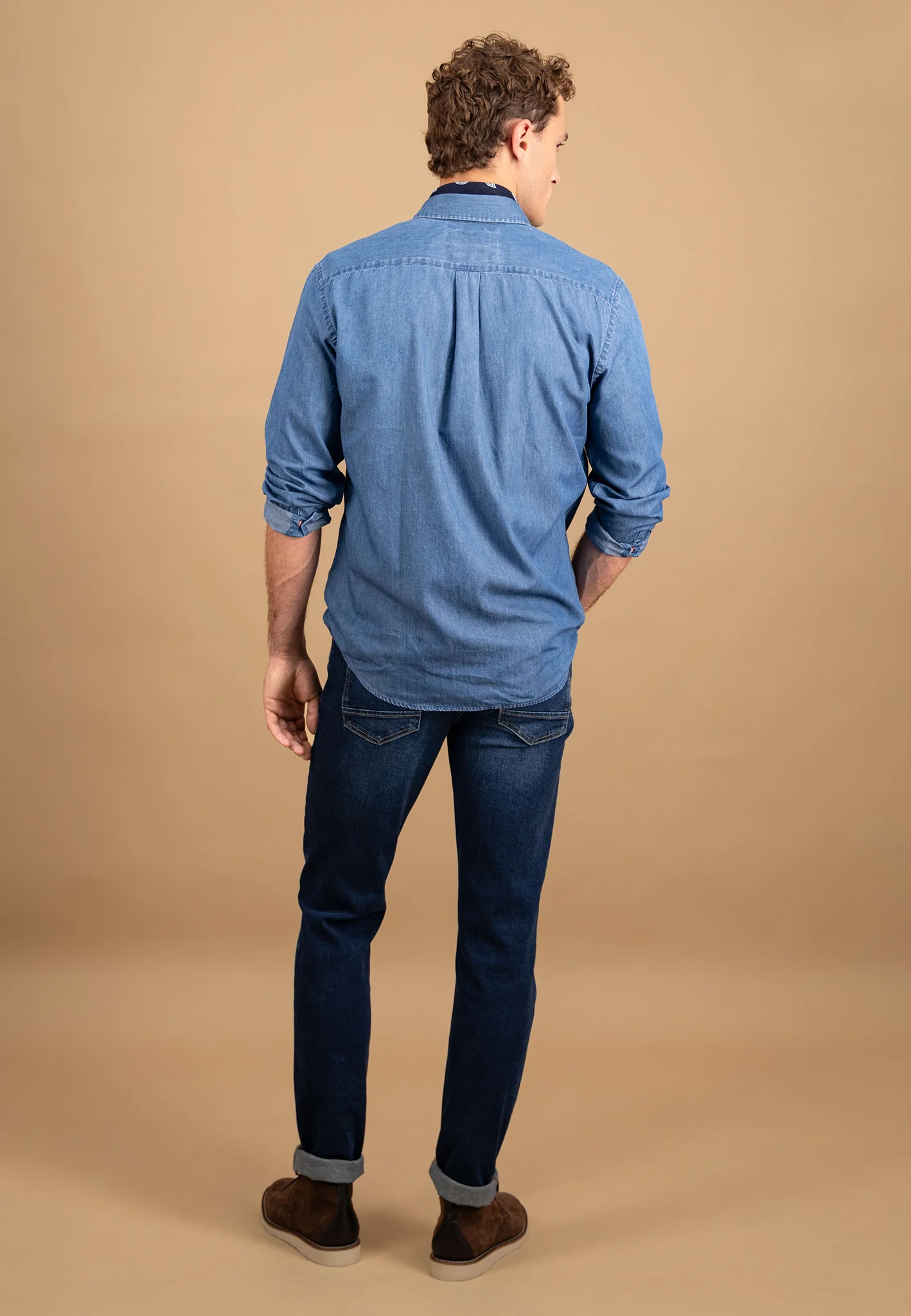 Hemd aus Baumwolle mit strukturierter Optik und Button-Down-Kragen - Image 3
