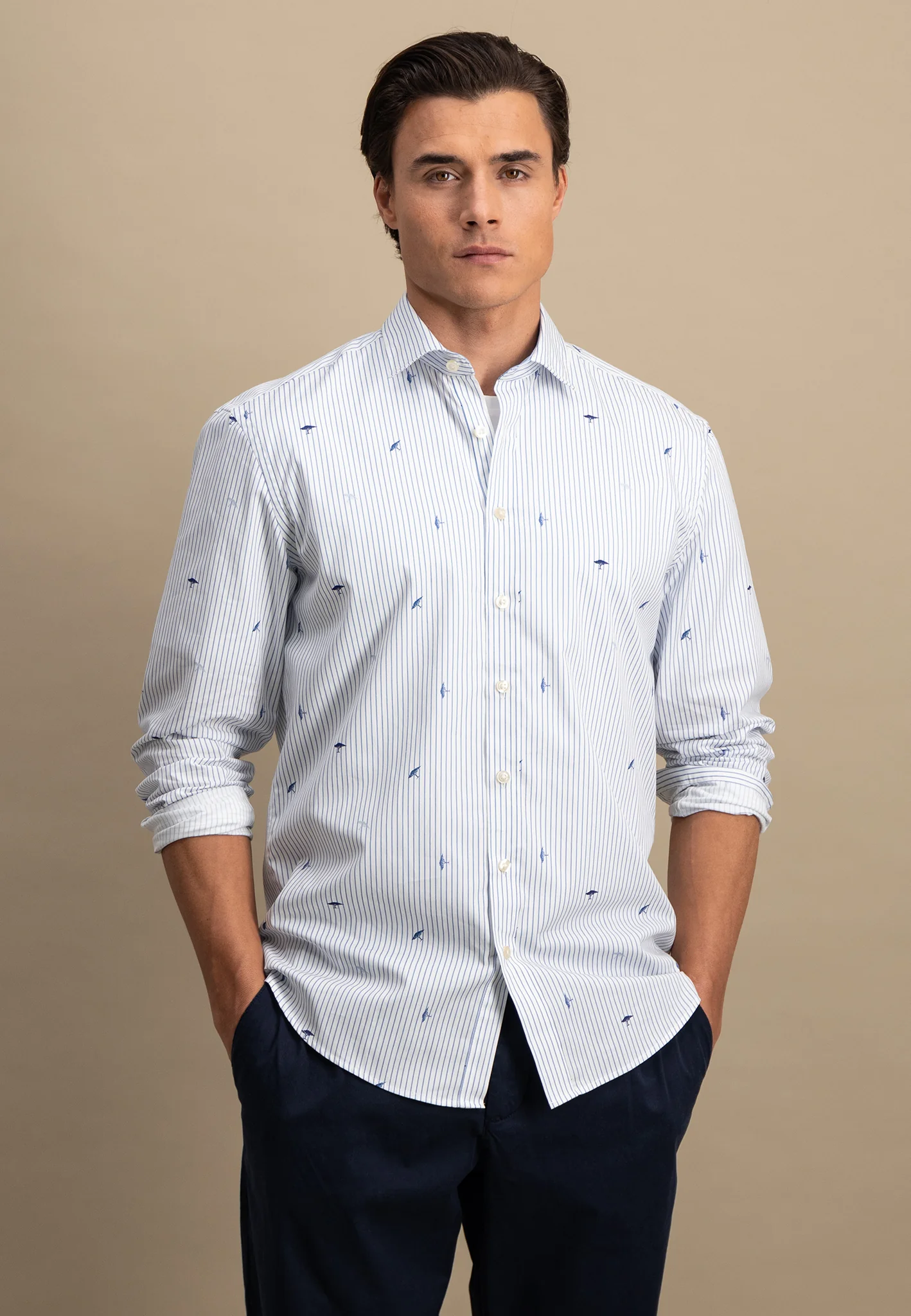 Hemd aus Baumwolle mit Button-Down-Kragen