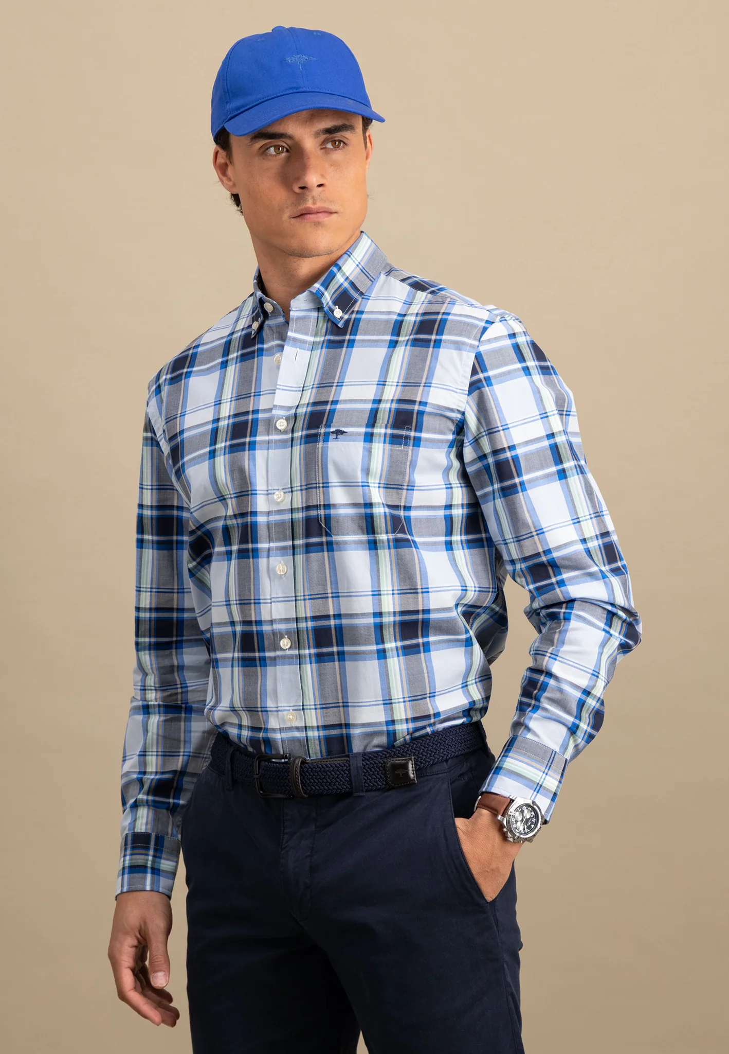 Hemd mit Karomuster und Button-Down-Kragen - Image 7