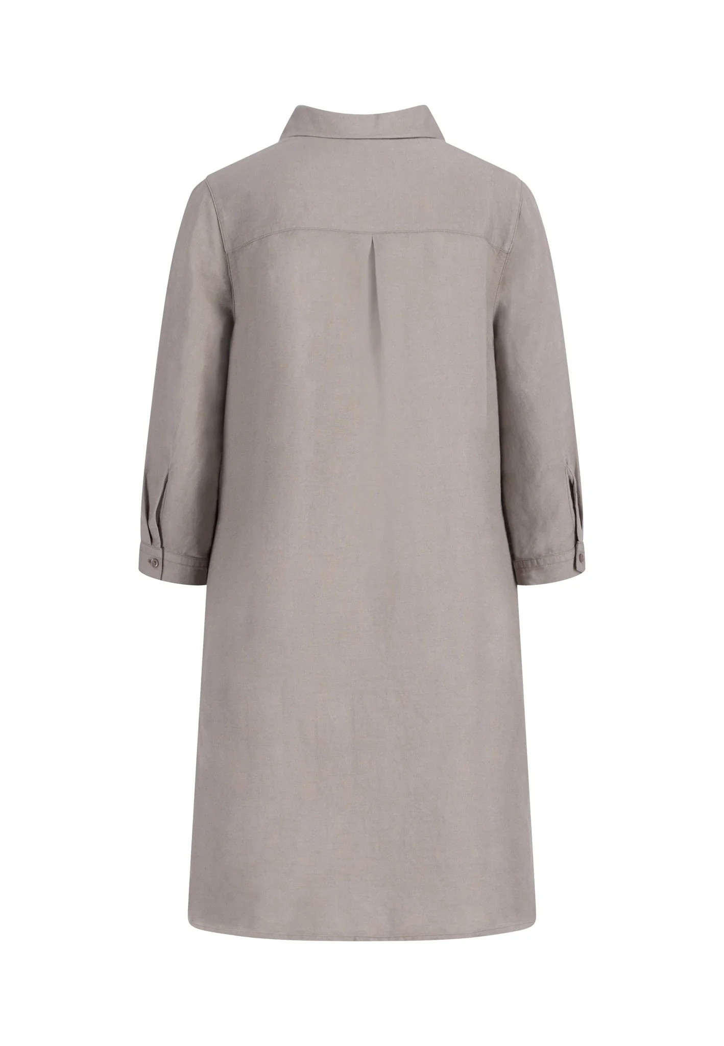 Hemdkleid aus Leinen-Viskose-Mix mit Kentkragen - Image 2