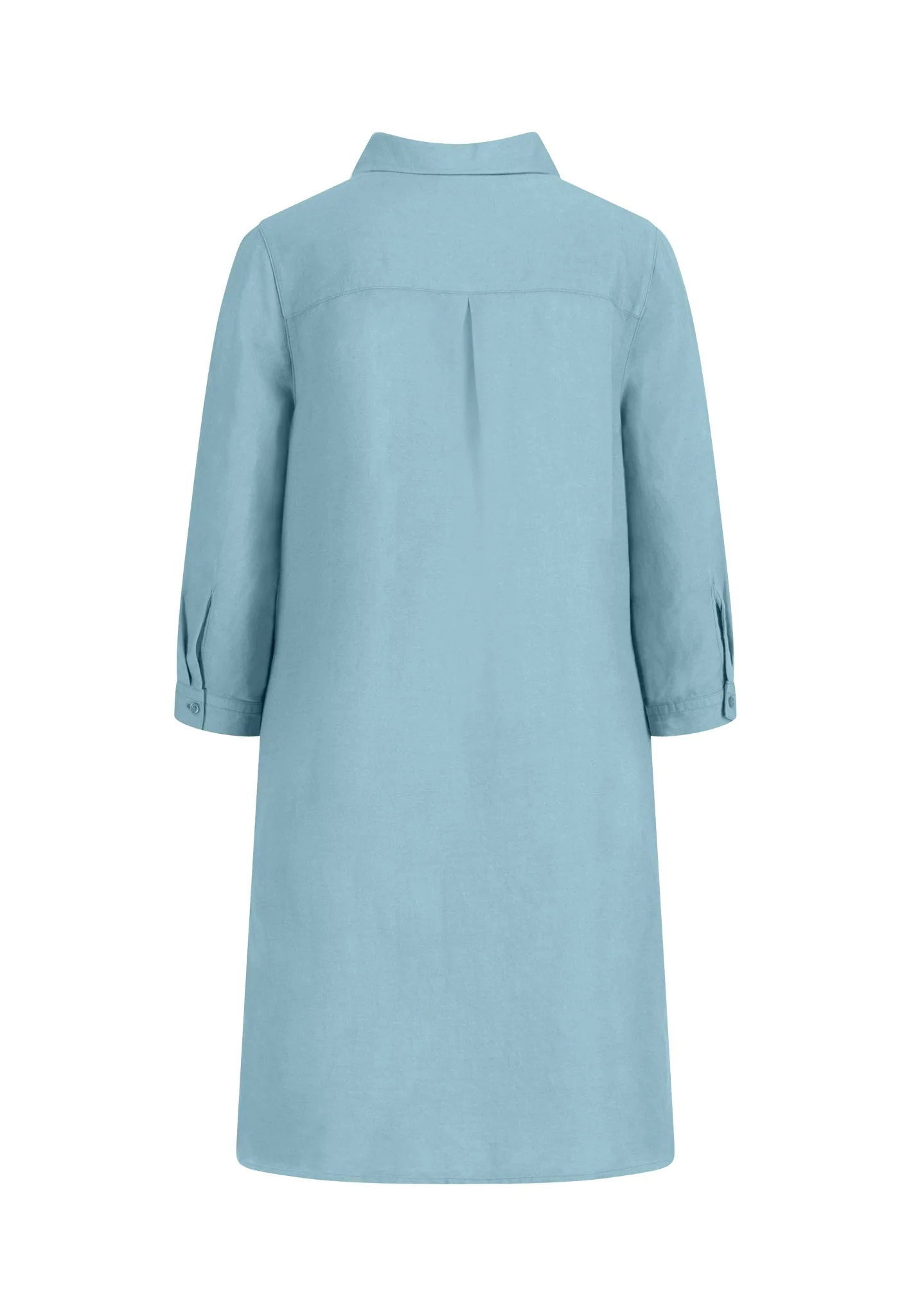Hemdkleid aus Leinen-Viskose-Mix mit Kentkragen - Image 4