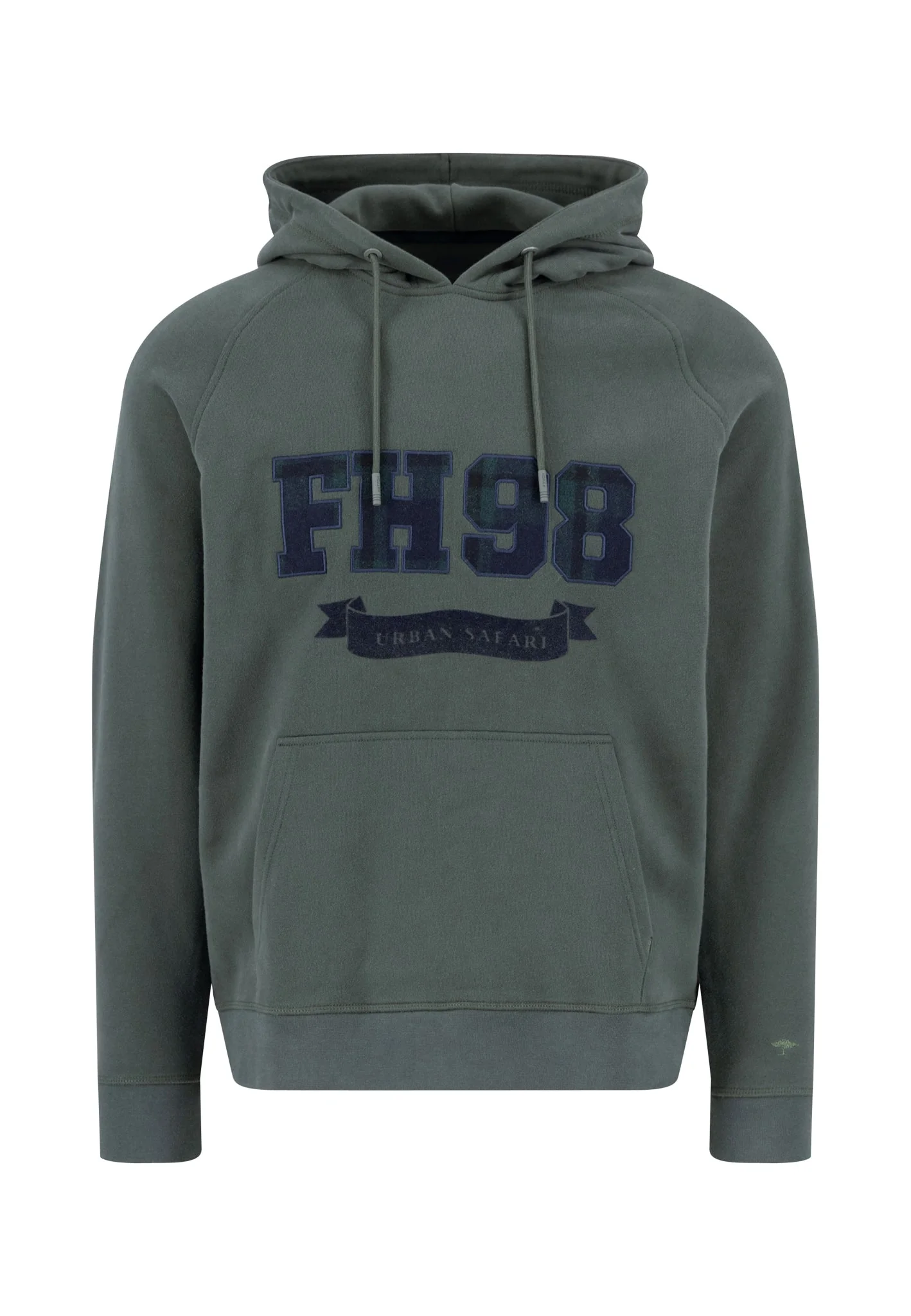 Hoodie aus Baumwolle mit Logo-Stickerei und Kängurutasche