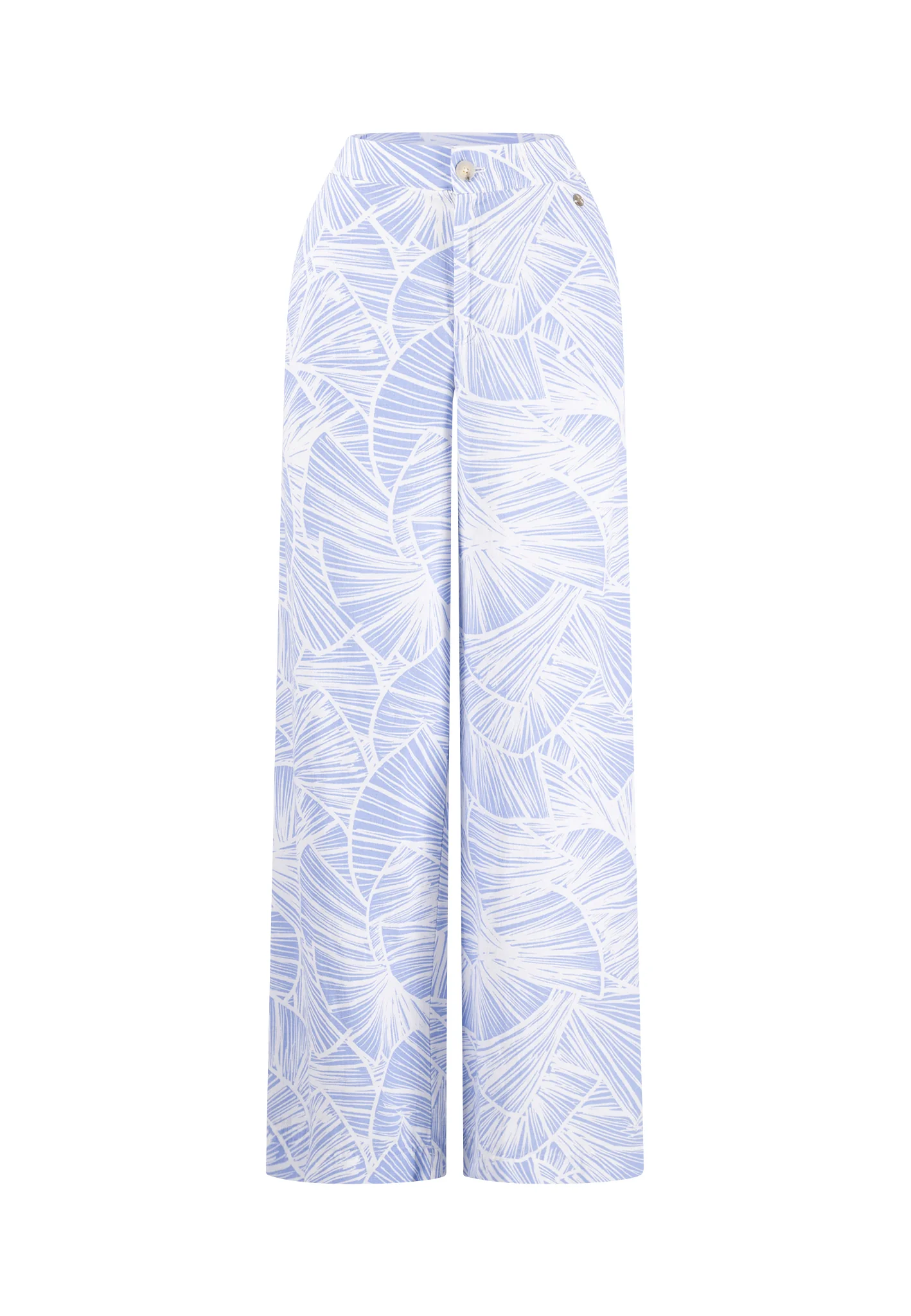 Hose aus Leinen-Mix mit Alloverprint - Straight-Leg - Image 6
