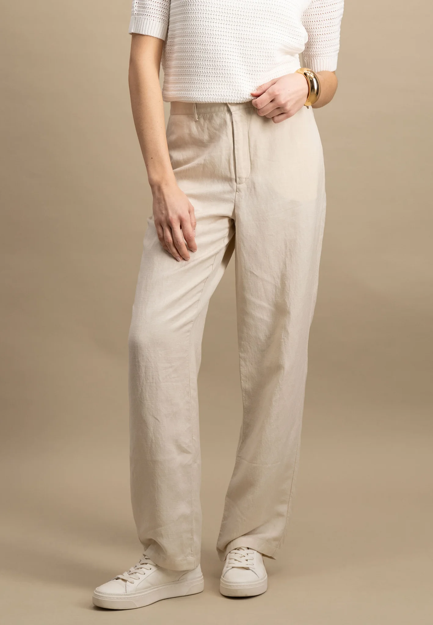 Hose aus Leinen-Viskose-Mix - Straight-Leg - Image 11