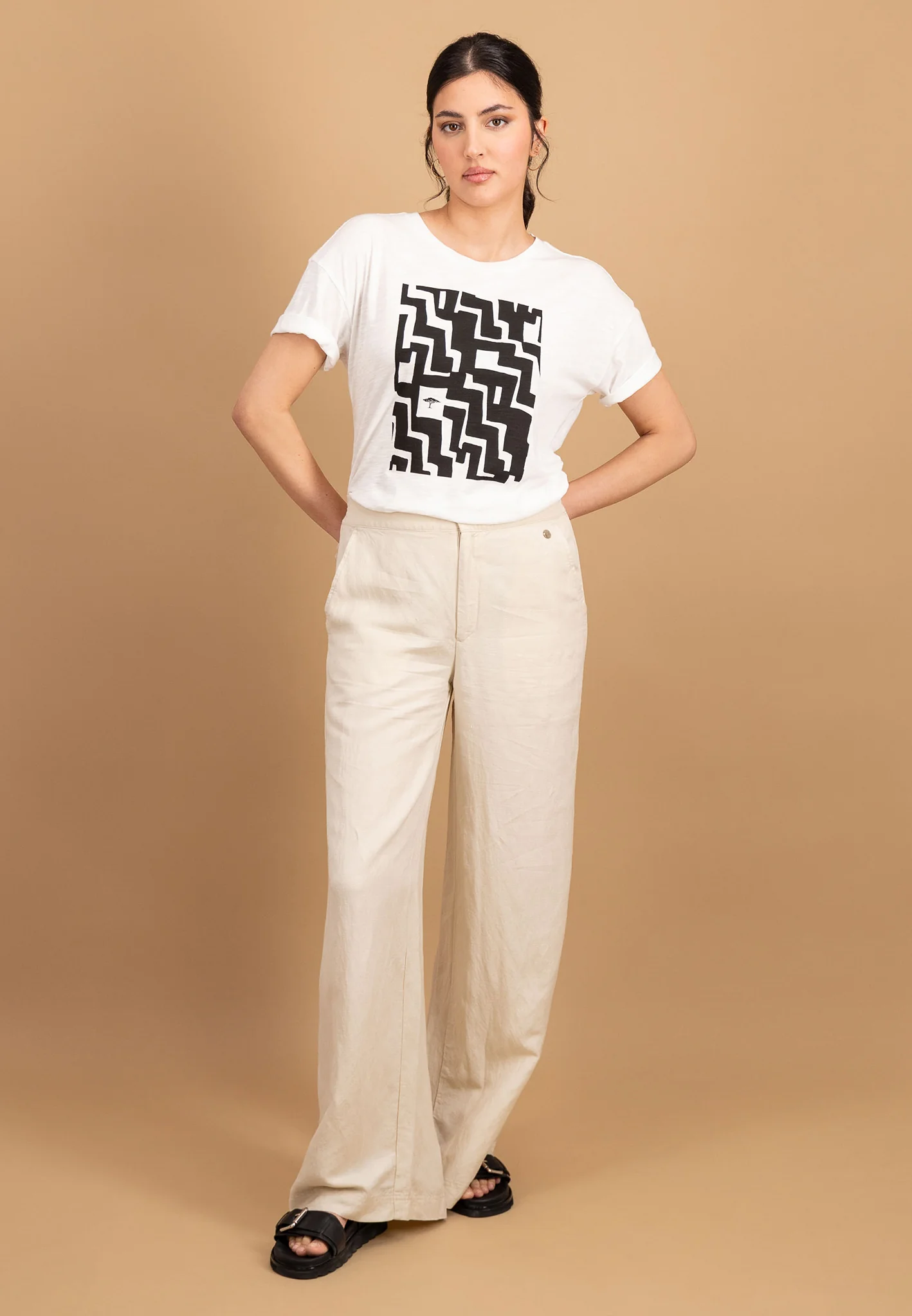 Hose aus Leinen-Viskose-Mix - Wide-Leg - Image 16