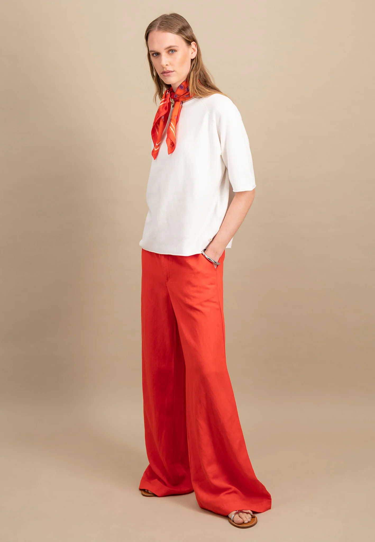 Hose aus Leinen-Viskose-Mix - Wide-Leg - Image 2