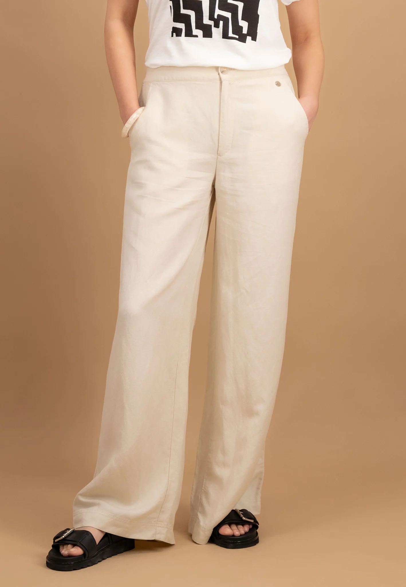 Hose aus Leinen-Viskose-Mix - Wide-Leg - Image 5
