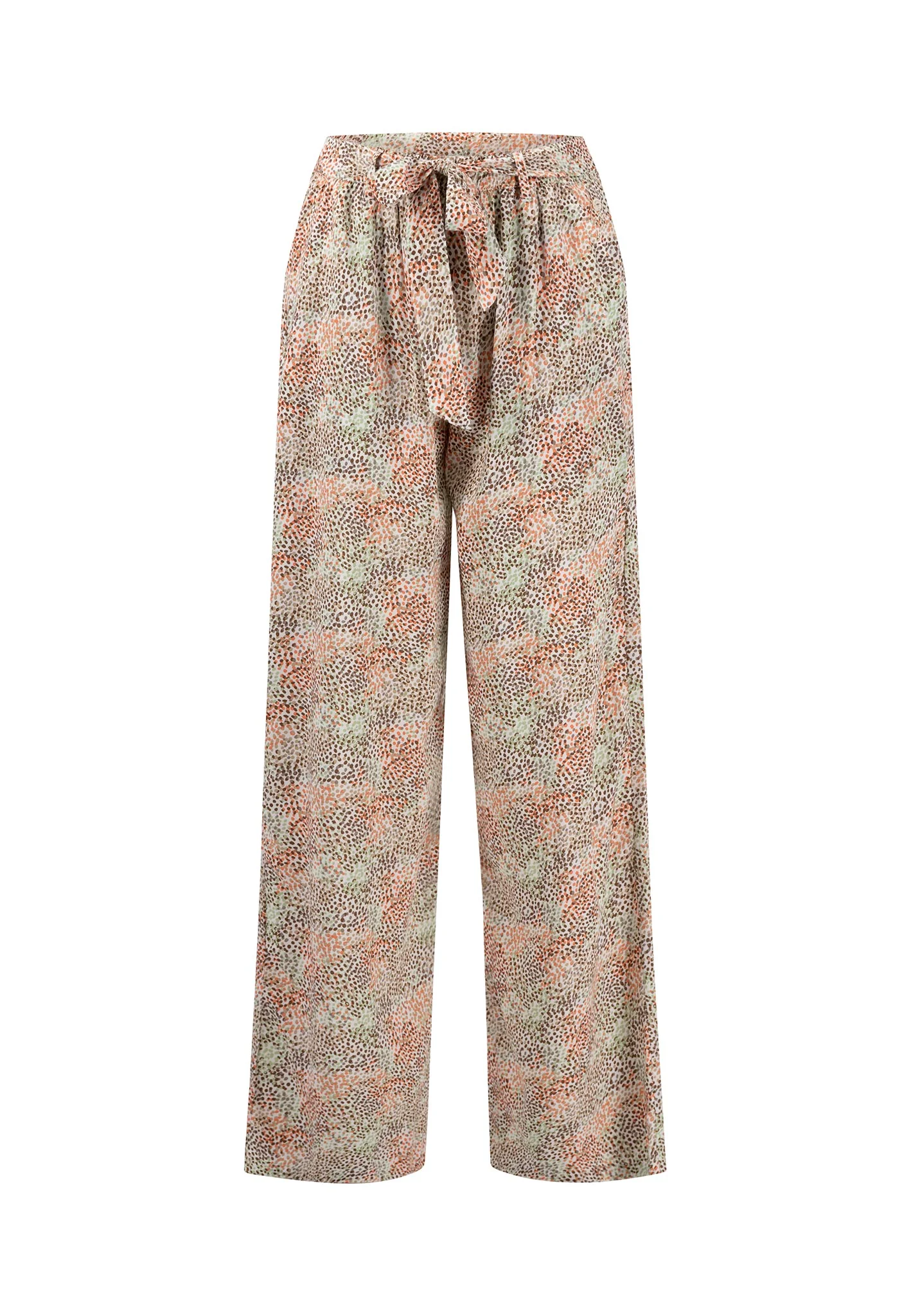 Hose aus Viskose mit Allover-Print - Wide-Leg - Image 3