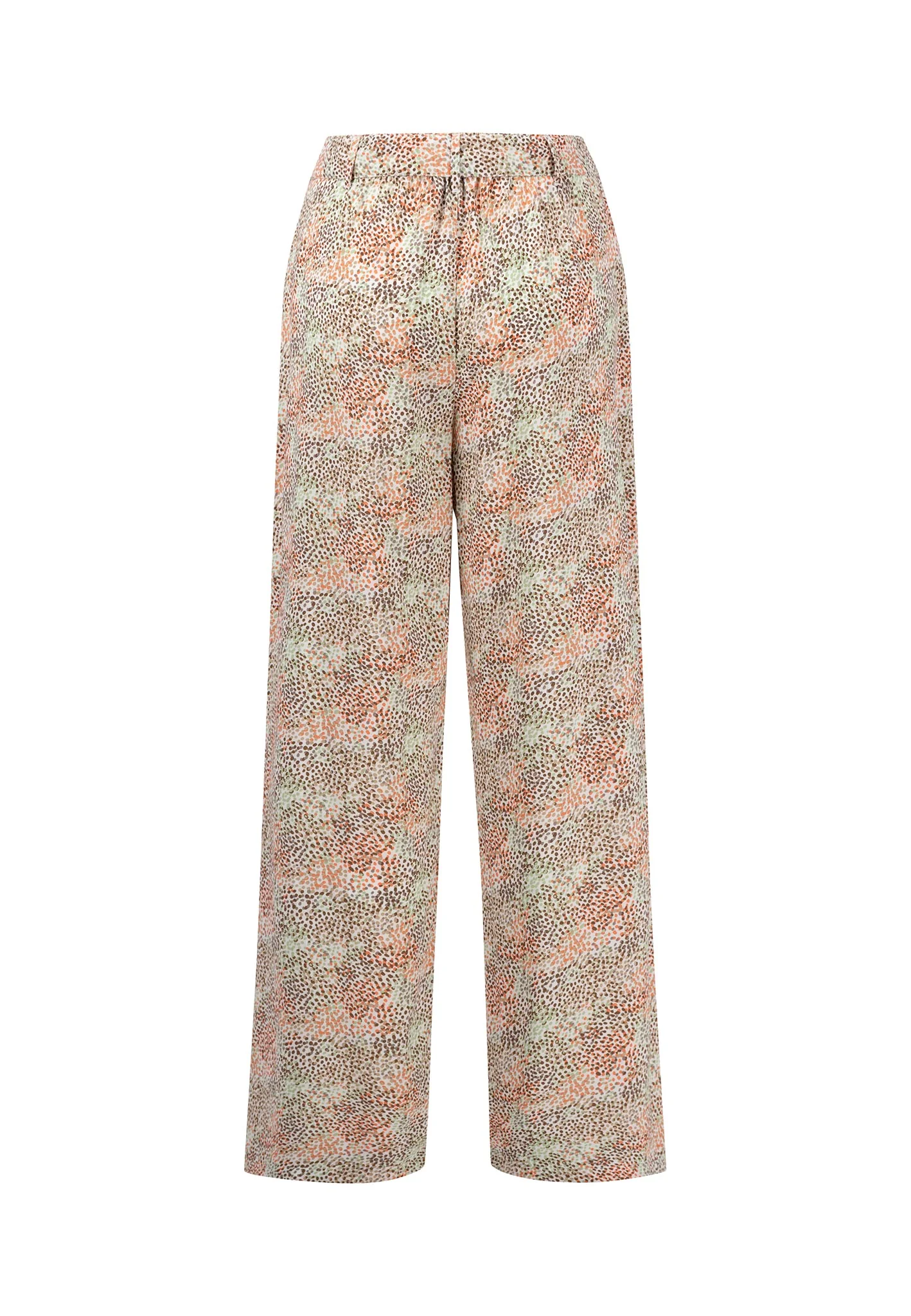 Hose aus Viskose mit Allover-Print - Wide-Leg - Image 4