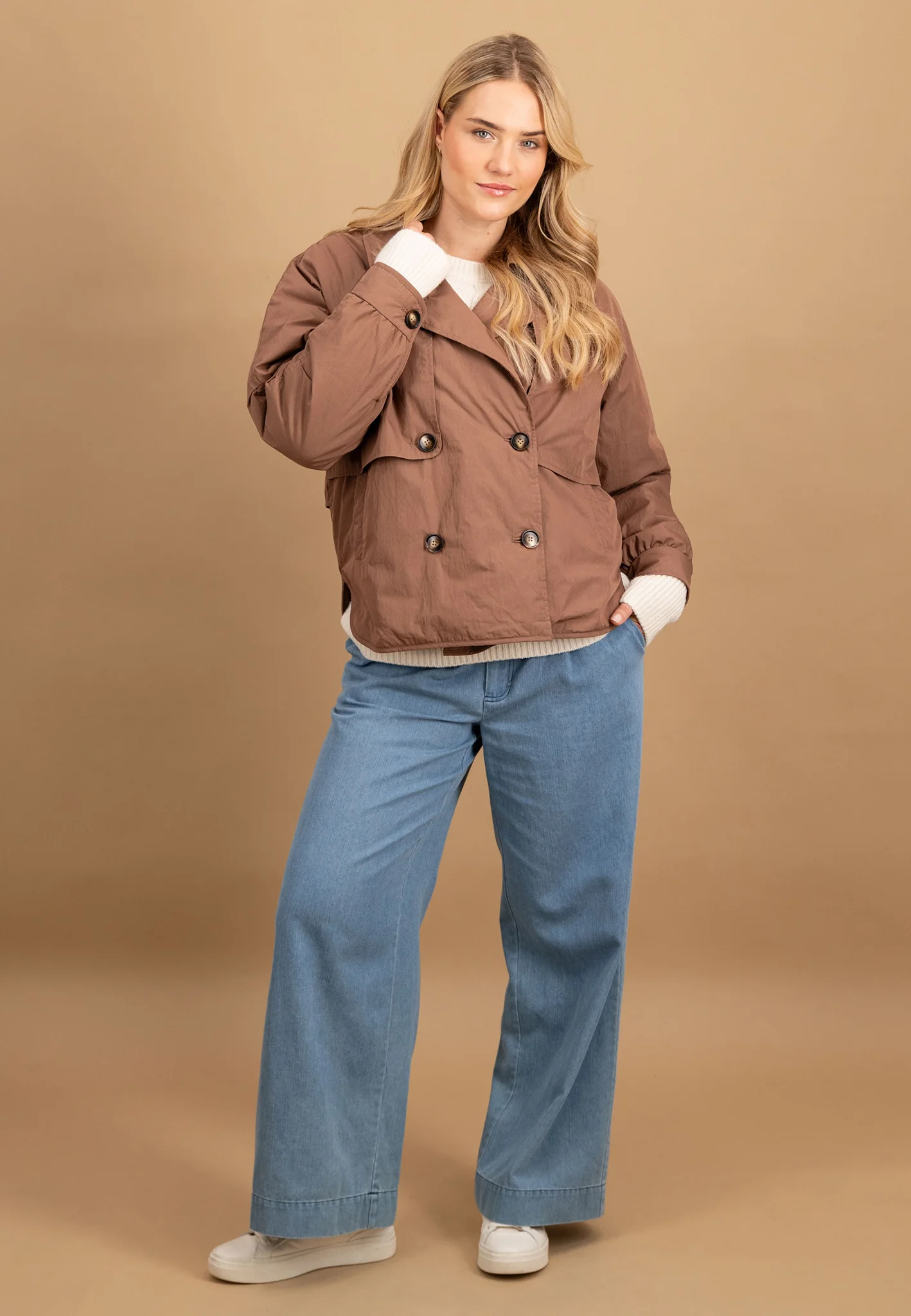 Jacke aus Baumwollmix mit doppelter Knopfleiste und Oversized-Form - Image 11