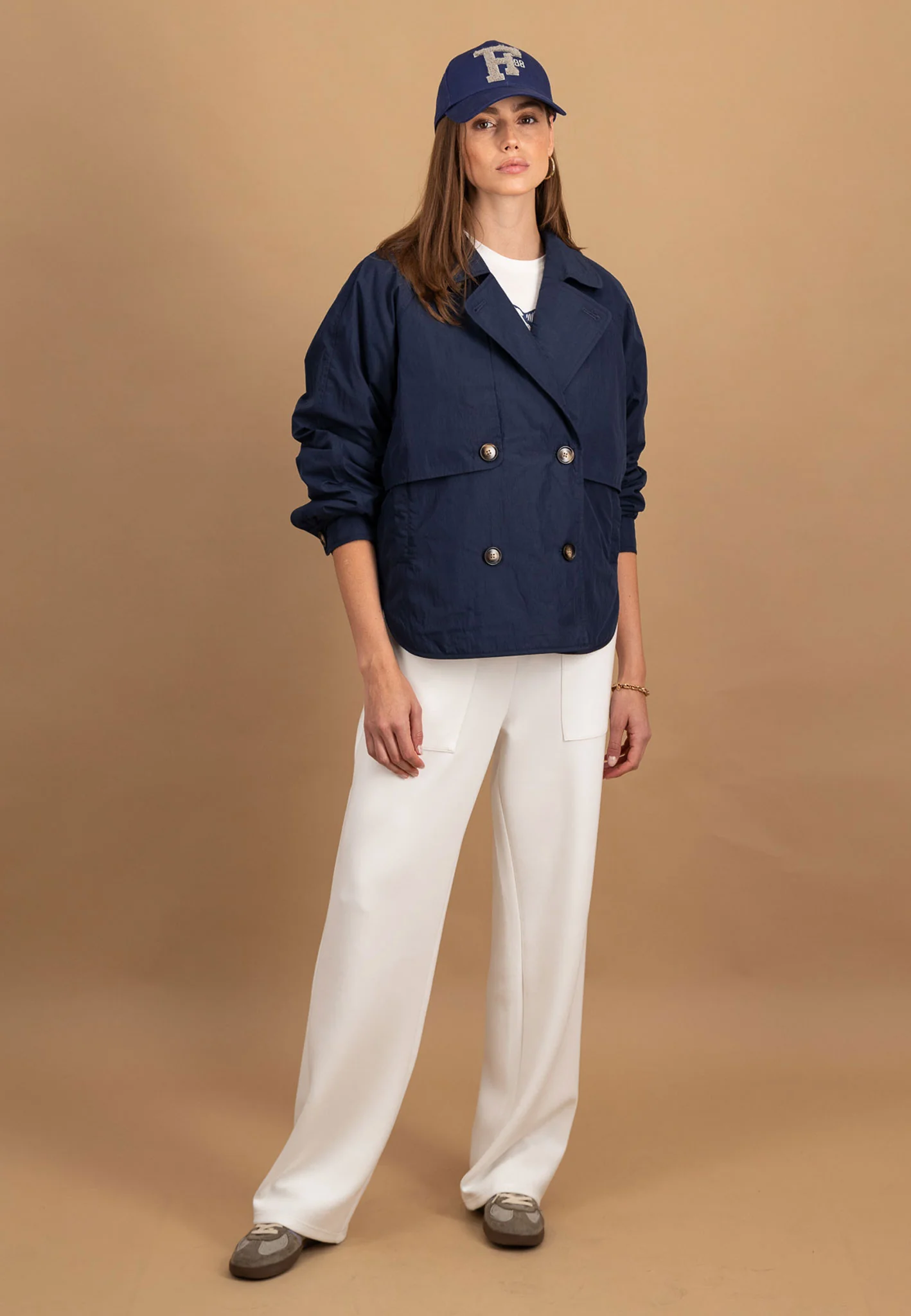 Jacke aus Baumwollmix mit doppelter Knopfleiste und Oversized-Form - Image 4