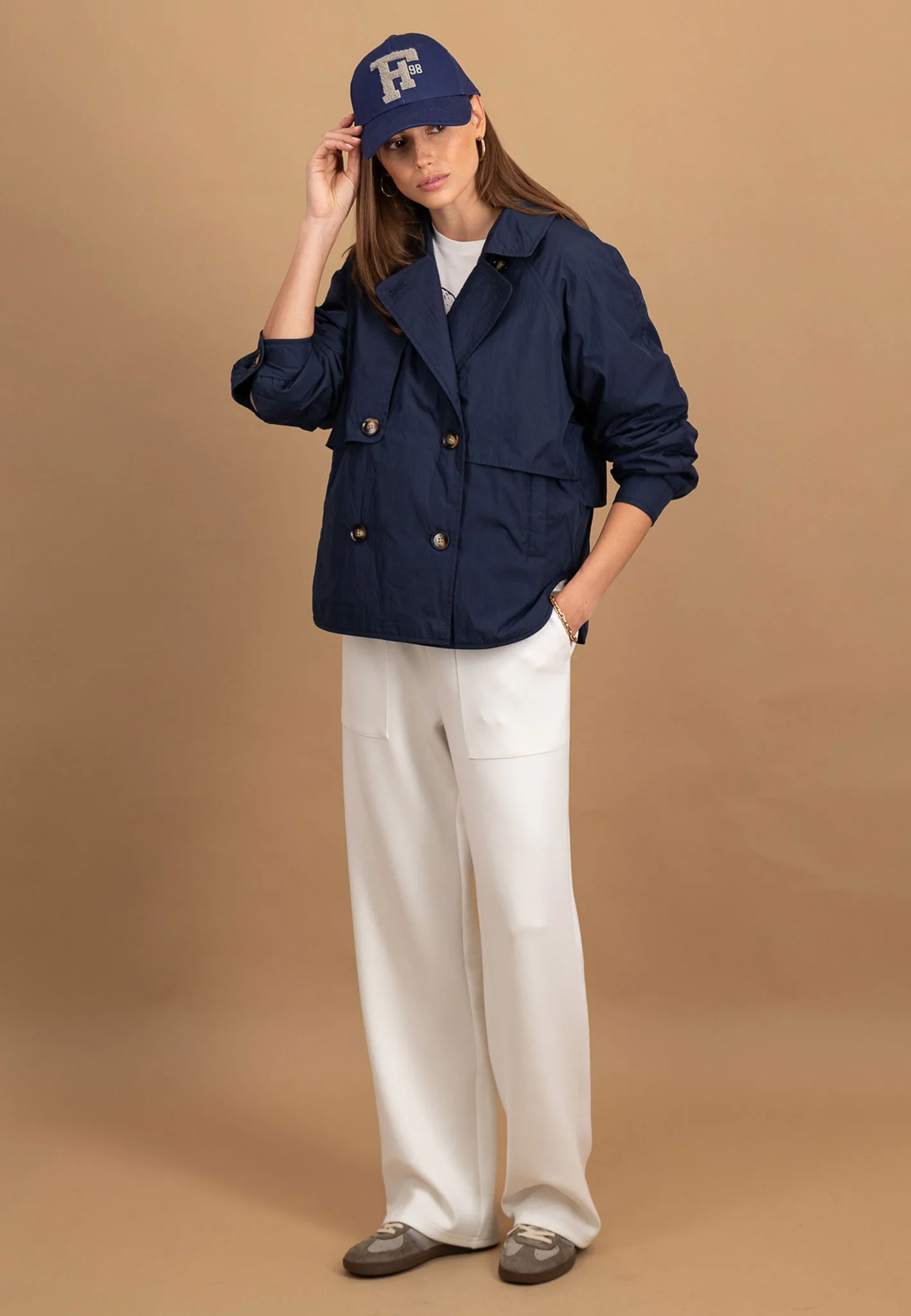 Jacke aus Baumwollmix mit doppelter Knopfleiste und Oversized-Form - Image 5