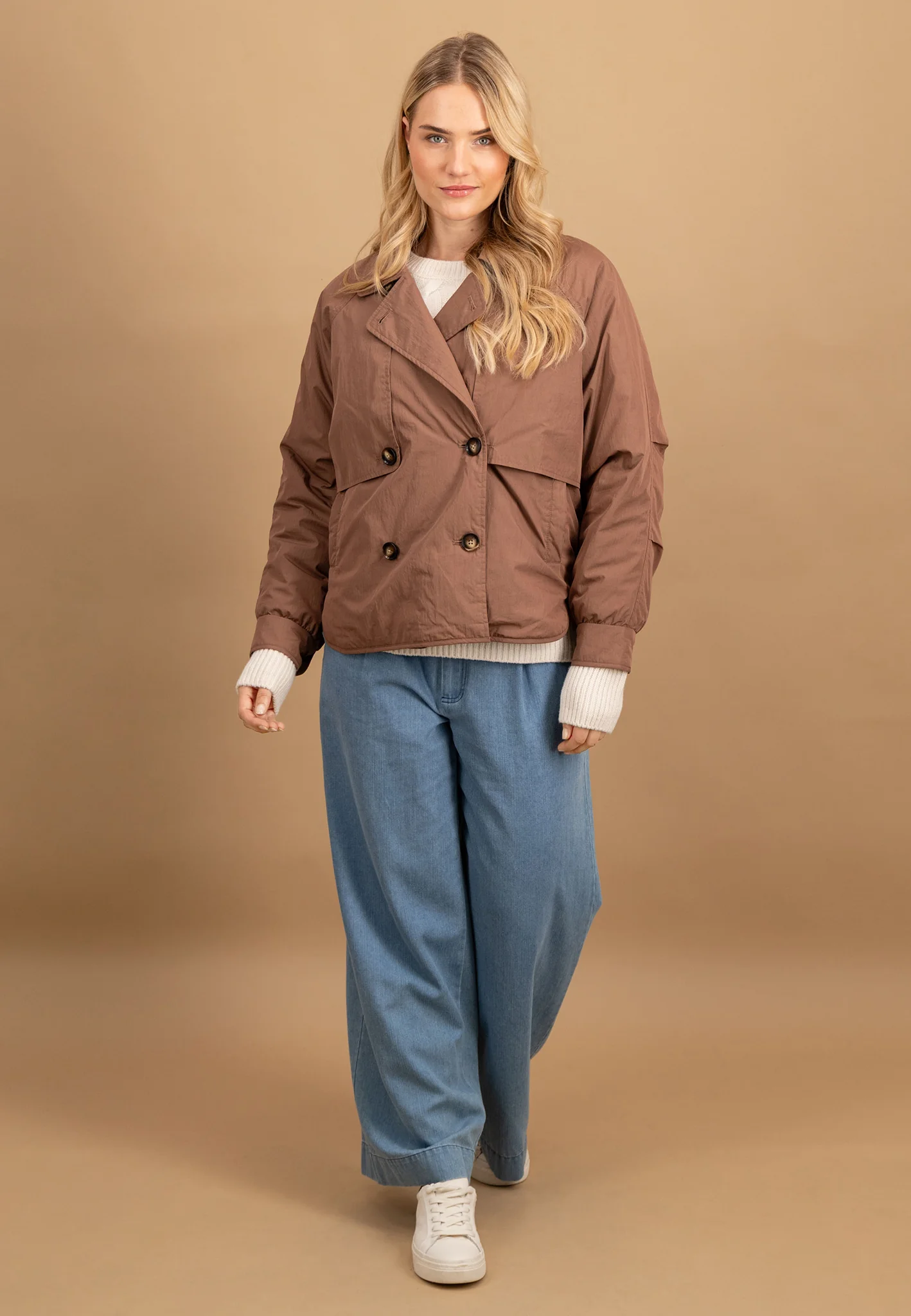 Jacke aus Baumwollmix mit doppelter Knopfleiste und Oversized-Form - Image 9
