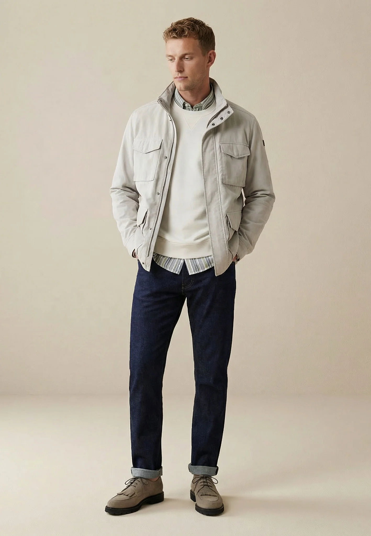 Jacke aus Polyamid im Feldjacken-Stil mit Stehkragen - Image 2