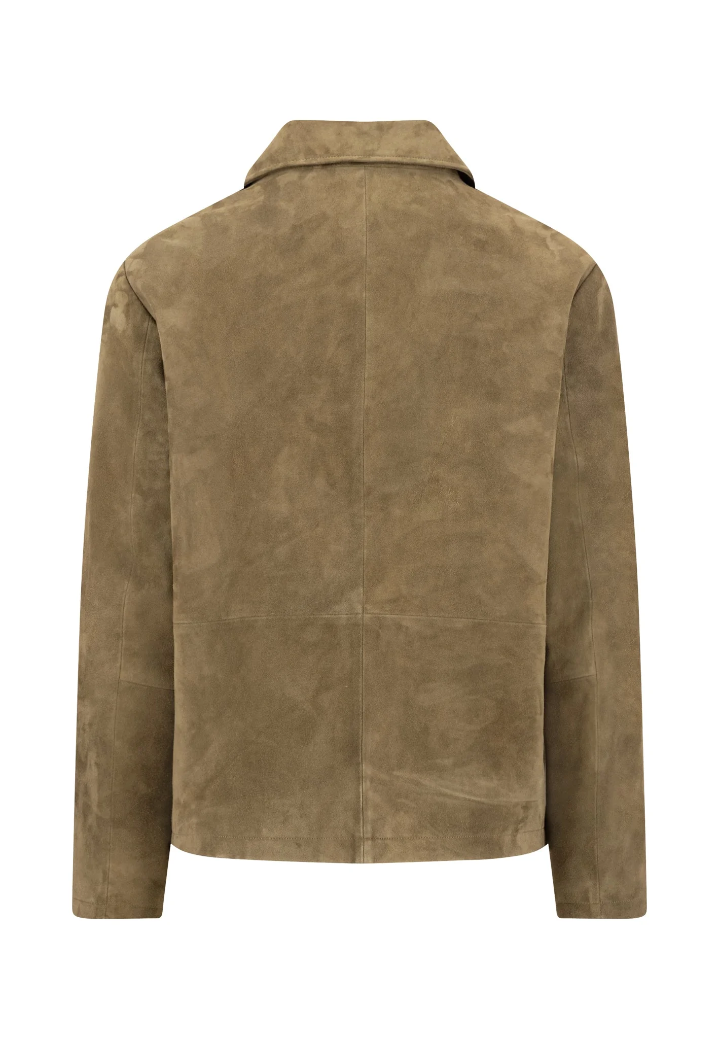 Jacke aus Veloursleder mit Reißverschluss und Umlegekragen - Image 2