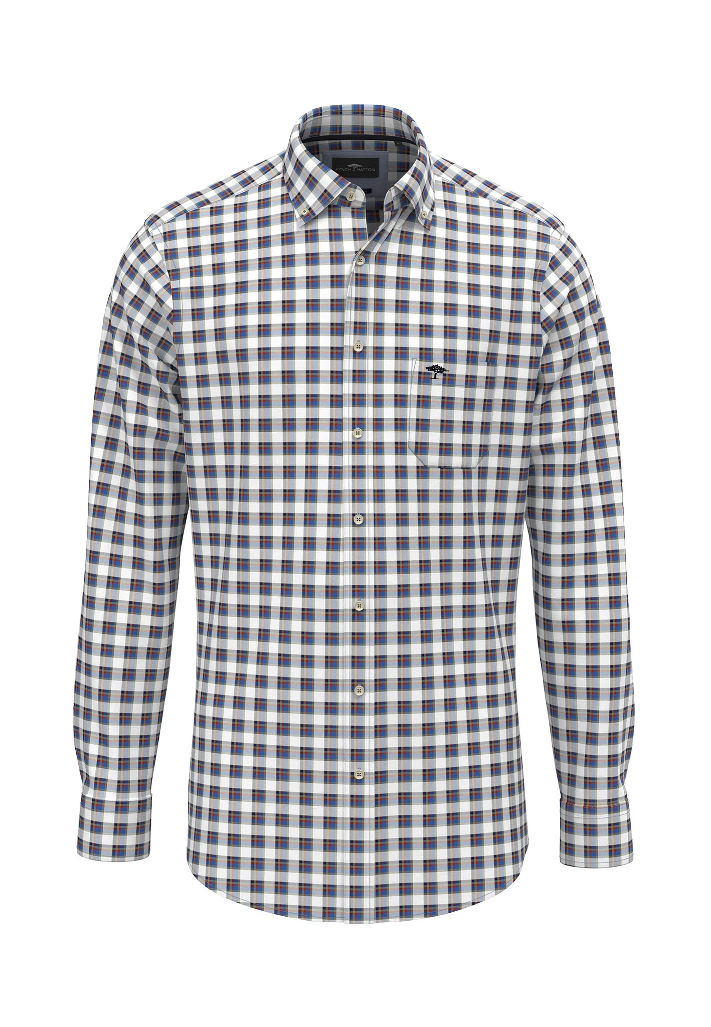 Kariertes Hemd mit Button-Down Kragen