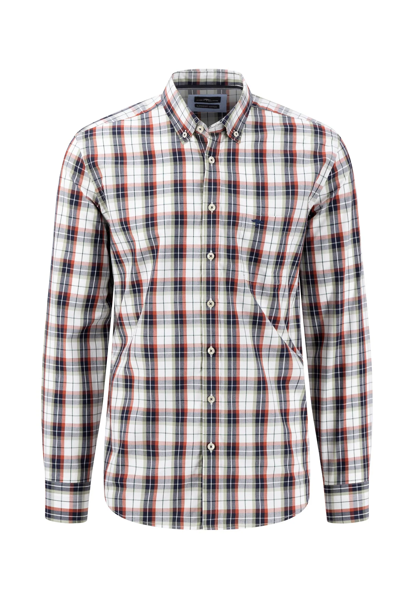 Kariertes Hemd mit Button-Down Kragen