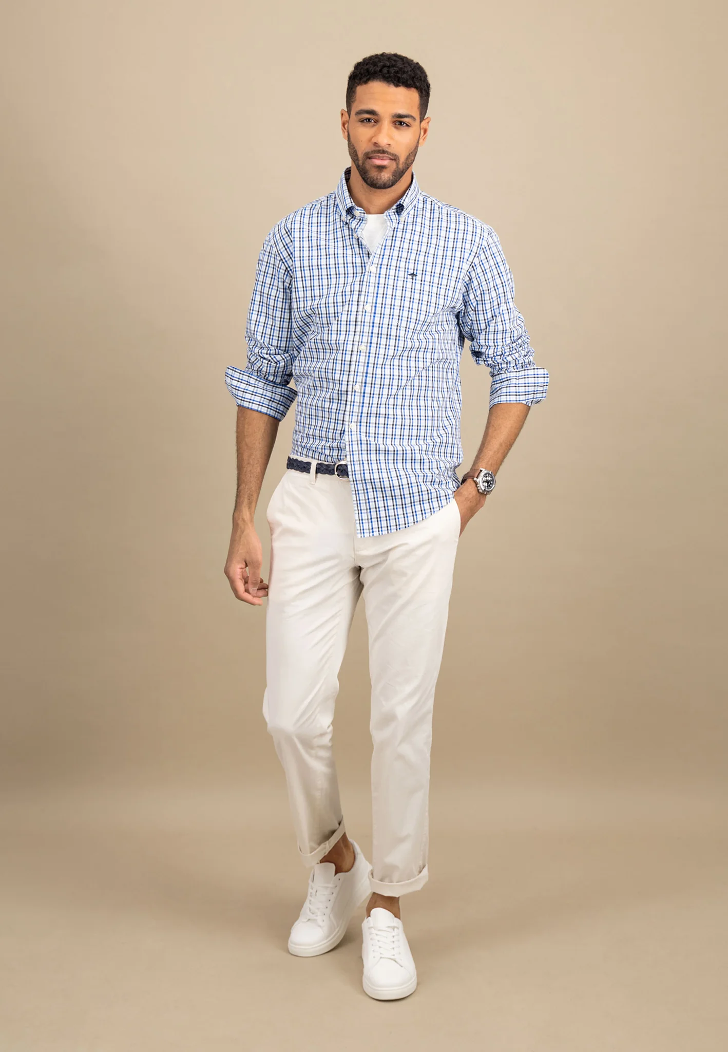 Kariertes Hemd aus Baumwolle mit Button-Down-Kragen - Image 16