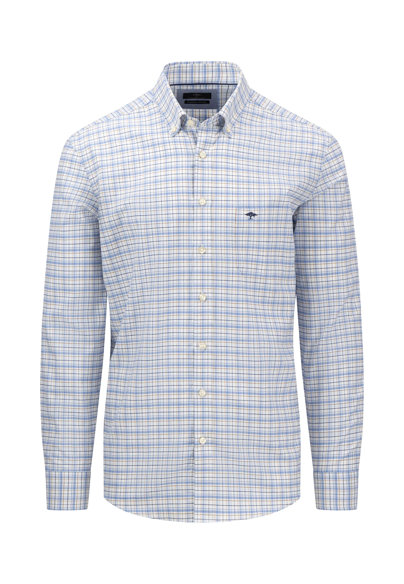 Kariertes Hemd mit Button-Down-Kragen