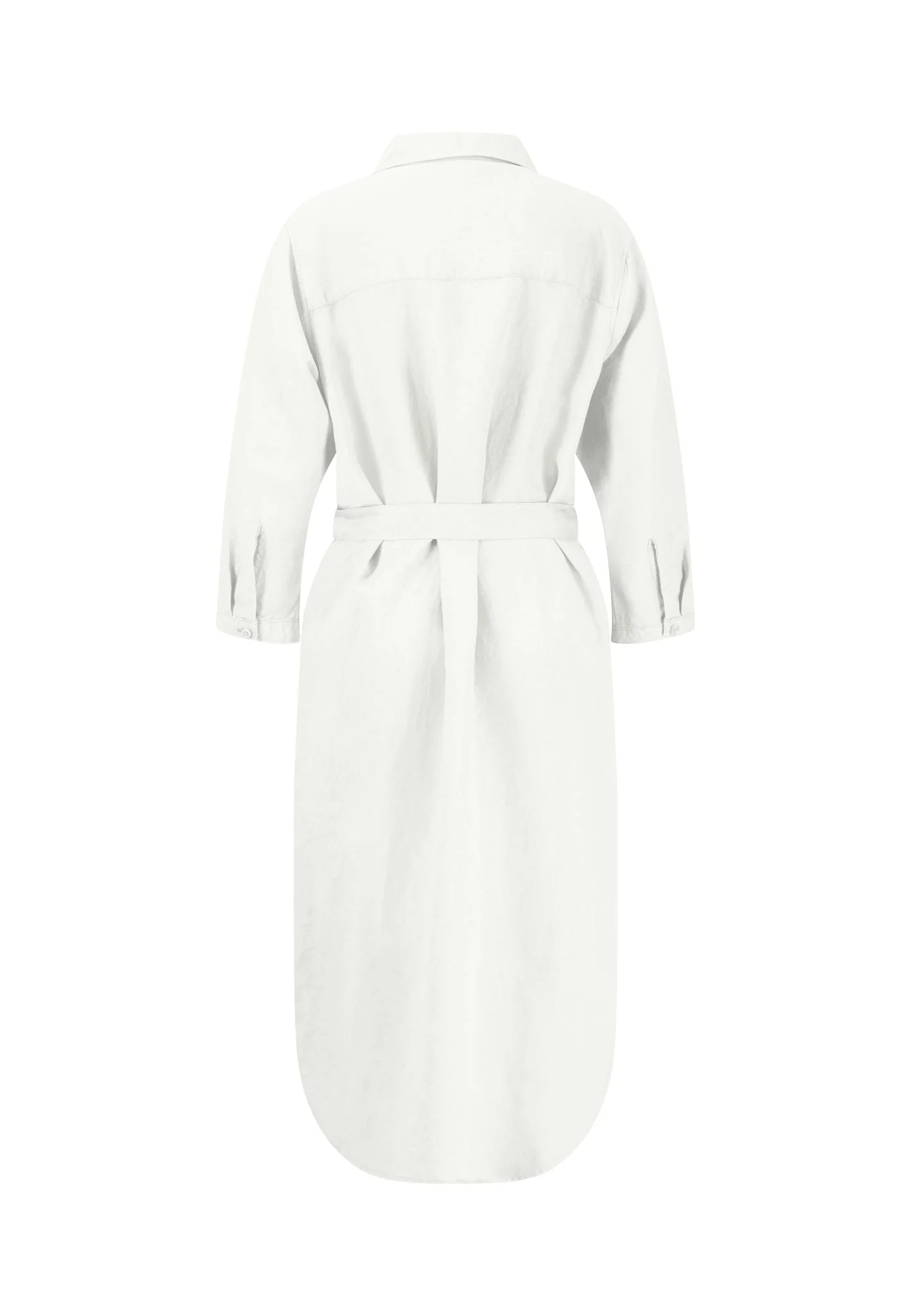 Kleid aus Leinen-Viskose-Mix mit Taillengürtel - Image 12