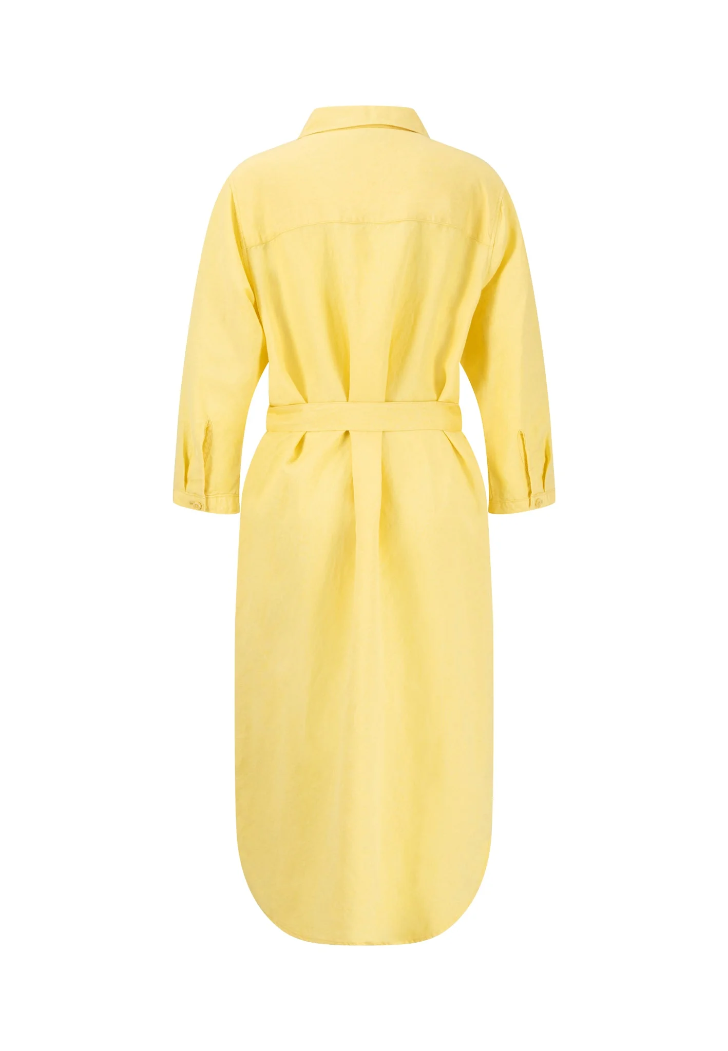 Kleid aus Leinen-Viskose-Mix mit Taillengürtel - Image 23