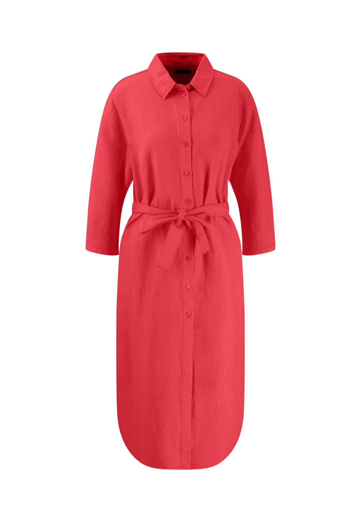 Kleid aus Leinen-Viskose-Mix mit Taillengürtel - Image 24