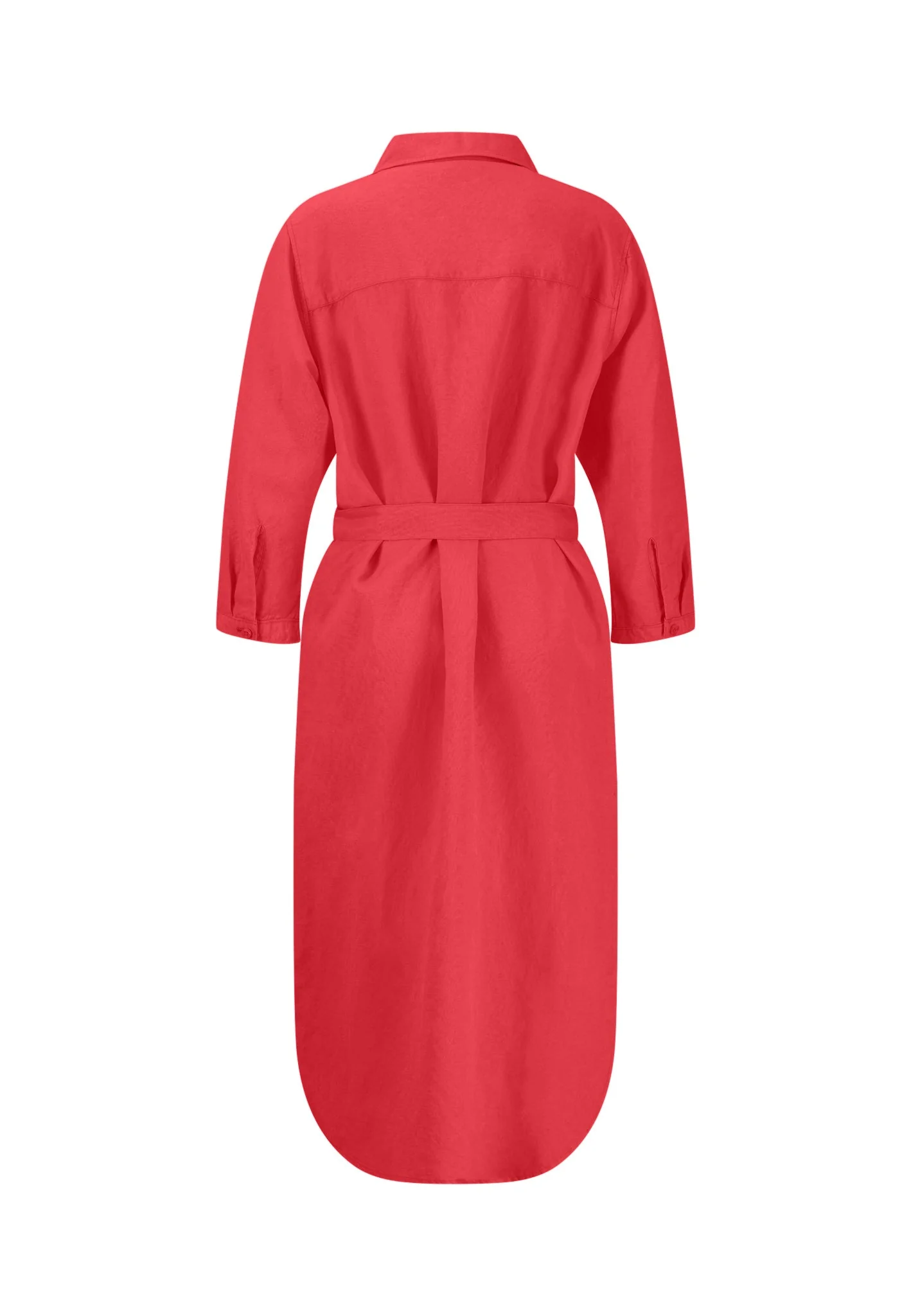 Kleid aus Leinen-Viskose-Mix mit Taillengürtel - Image 25