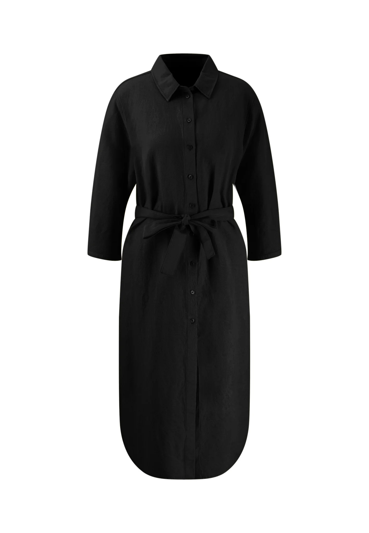Kleid aus Leinen-Viskose-Mix mit Taillengürtel - Image 5