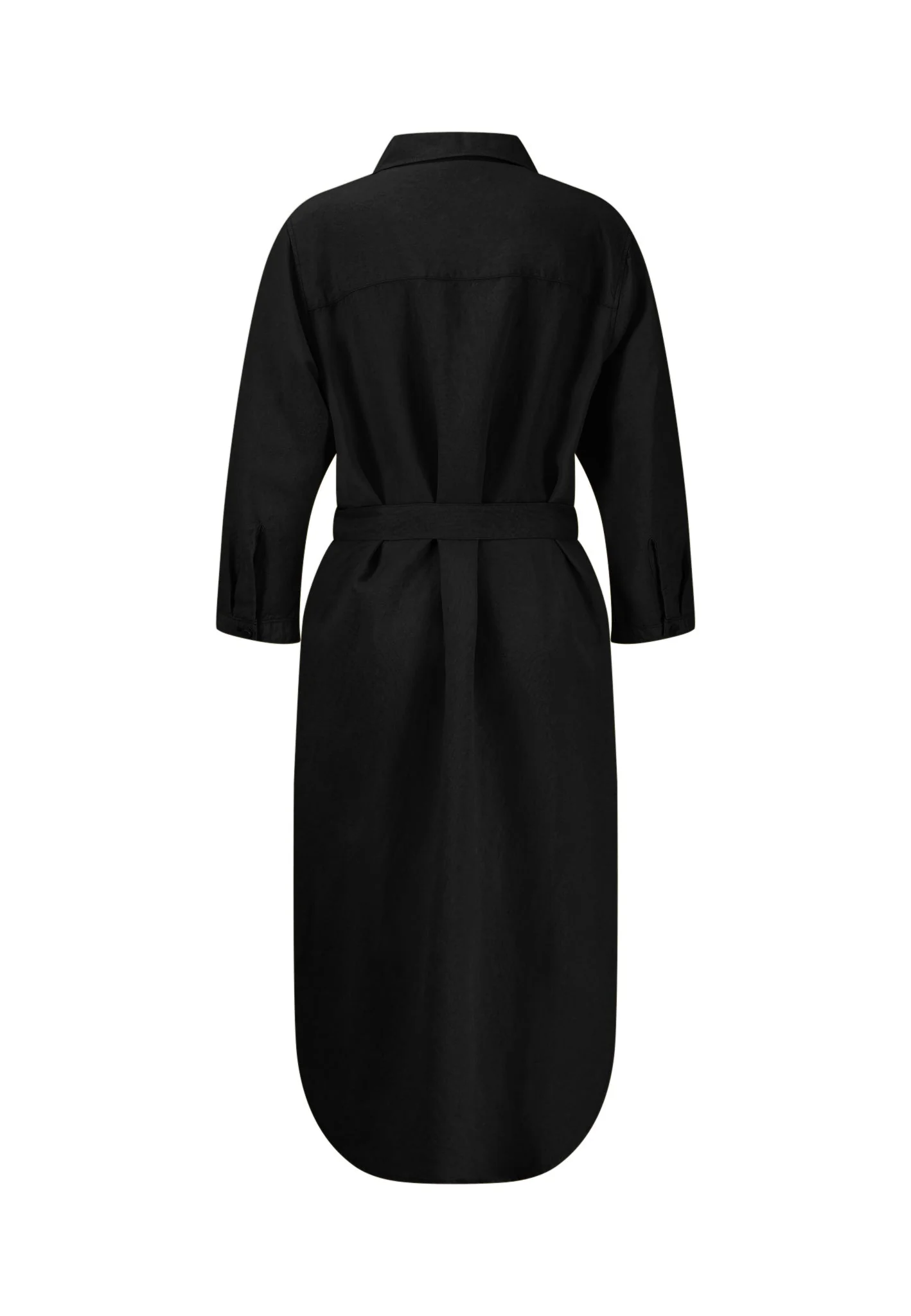 Kleid aus Leinen-Viskose-Mix mit Taillengürtel - Image 6