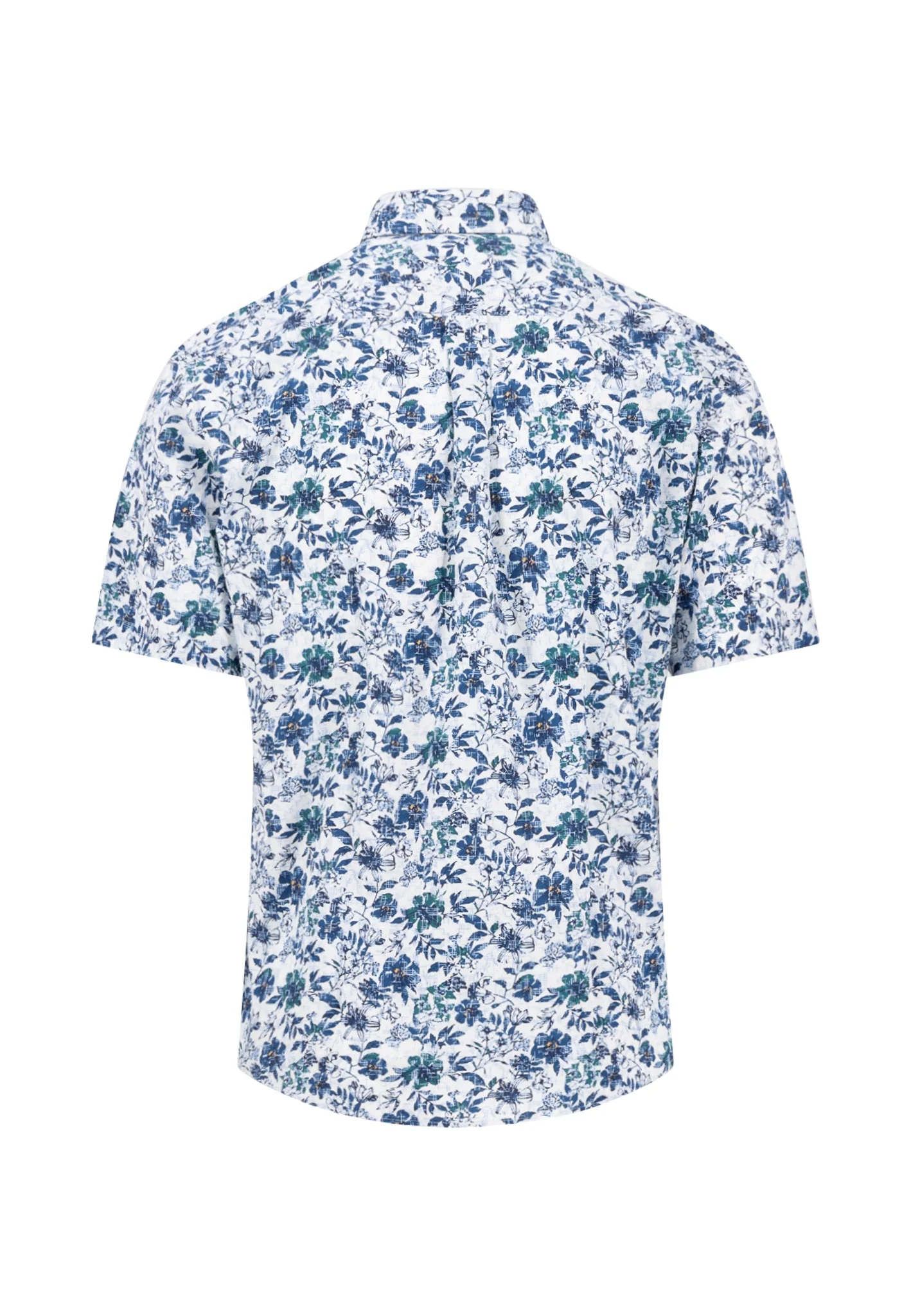 Kurzarmhemd aus Baumwolle mit Allover-Print und Button-Down-Kragen - Image 2