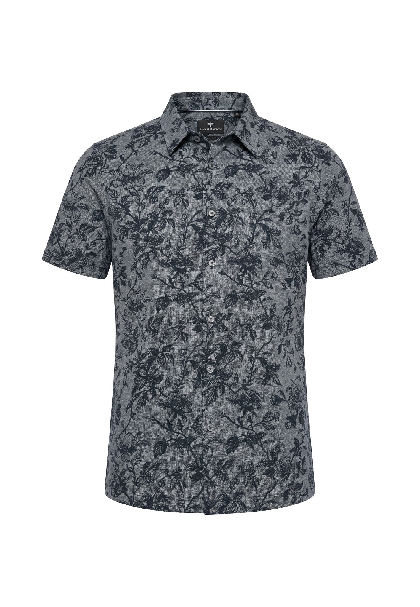 Kurzarmhemd aus Baumwolle mit floralem Allover-Print