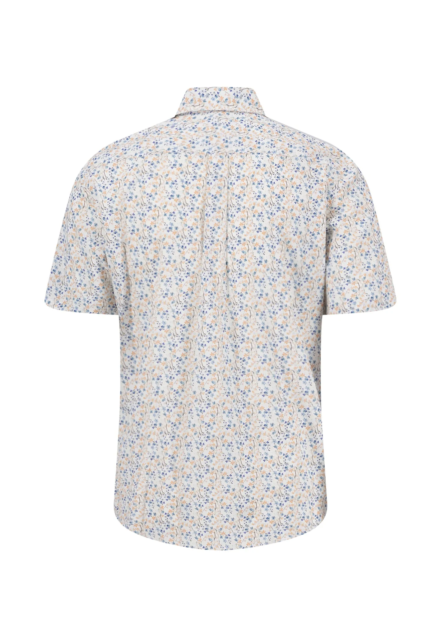 Kurzarmhemd aus Baumwolle mit floralem Allover-Print und Button-Down-Kragen - Image 2