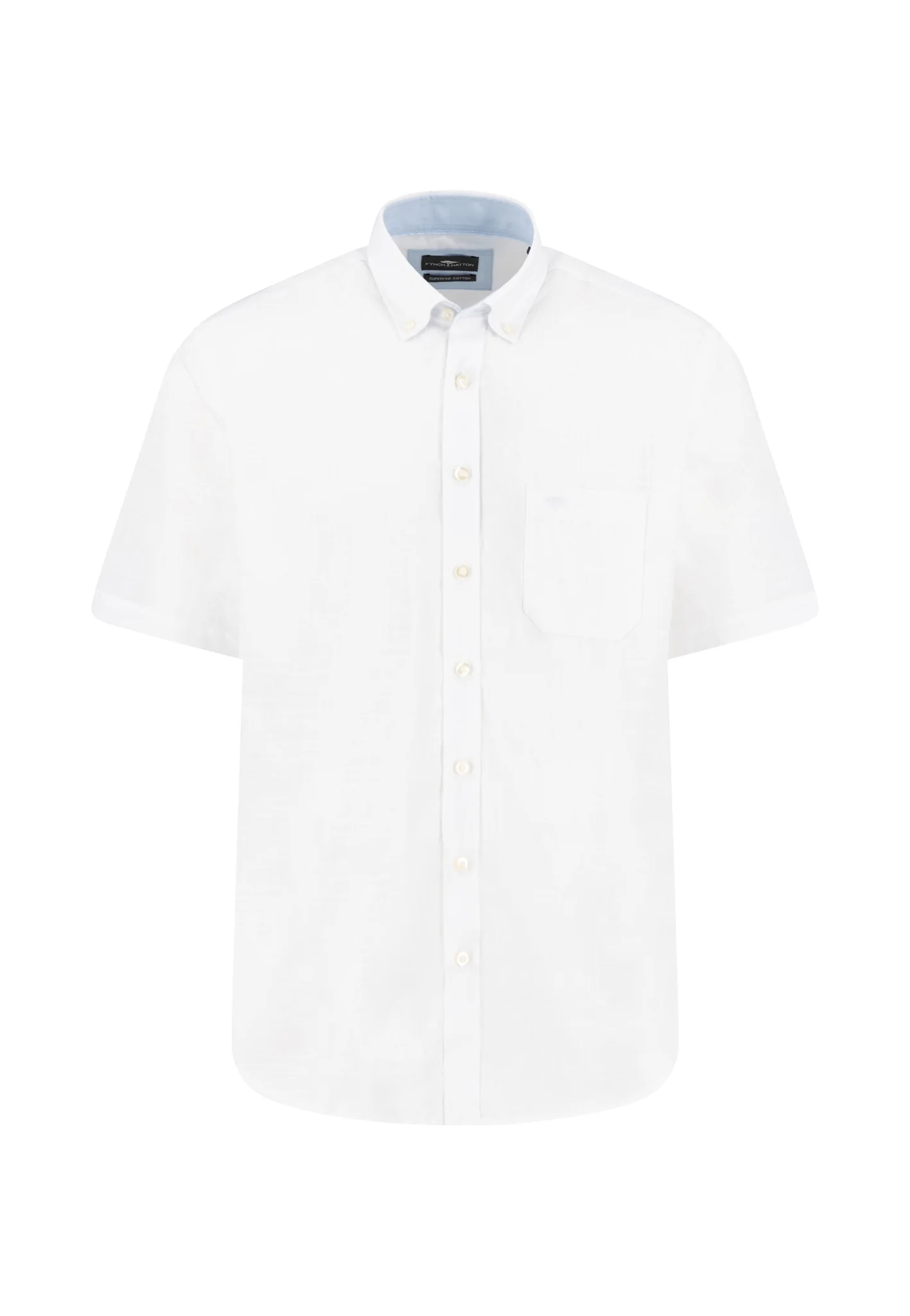 Kurzarmhemd aus Baumwolle mit Slub-Webart und Button-Down-Kragen - Image 5